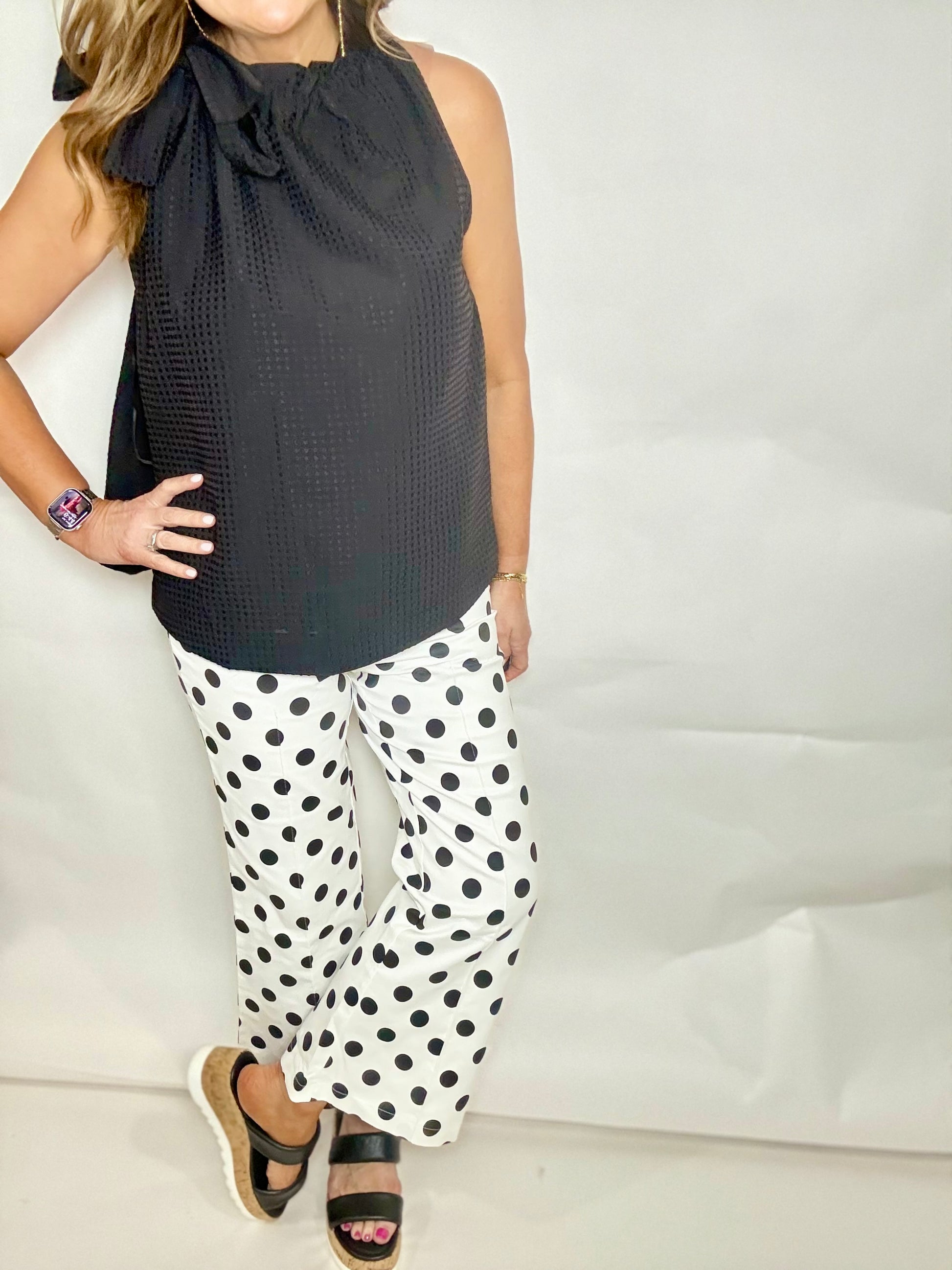 The Dotty Pull On Pants - Triple Charm Boutique