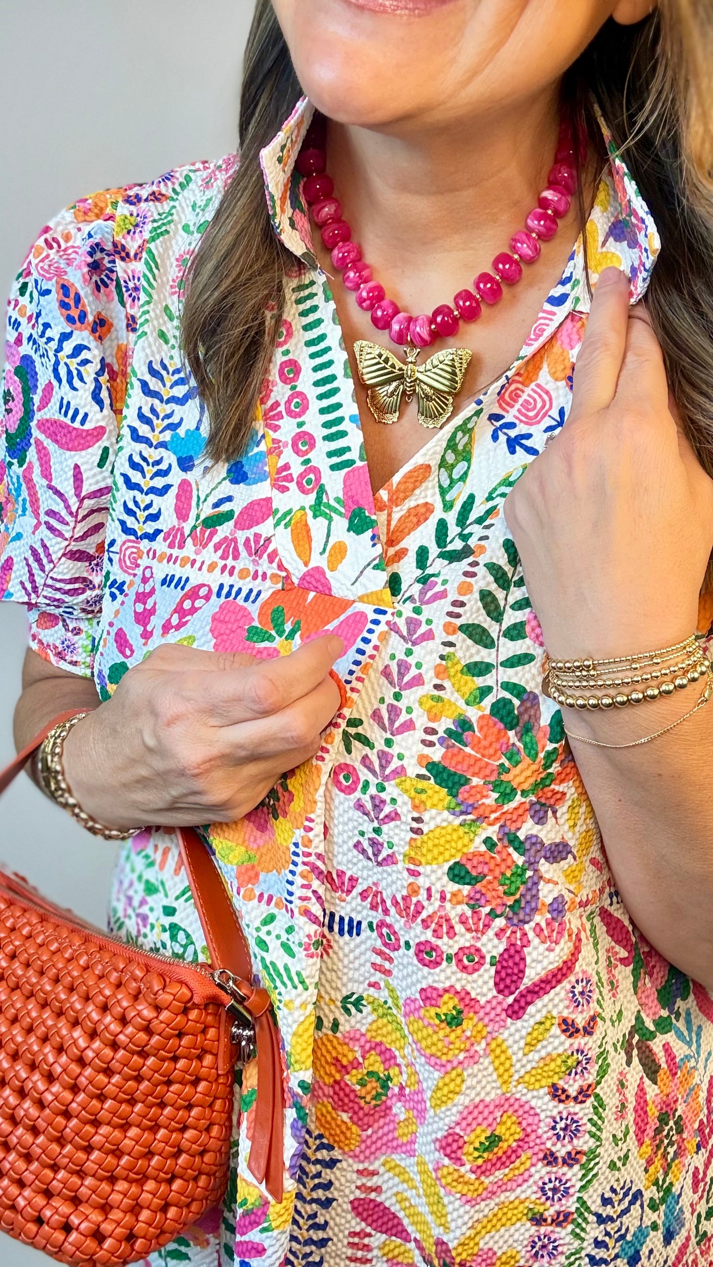 The Flower Garden Collar Midi Dress