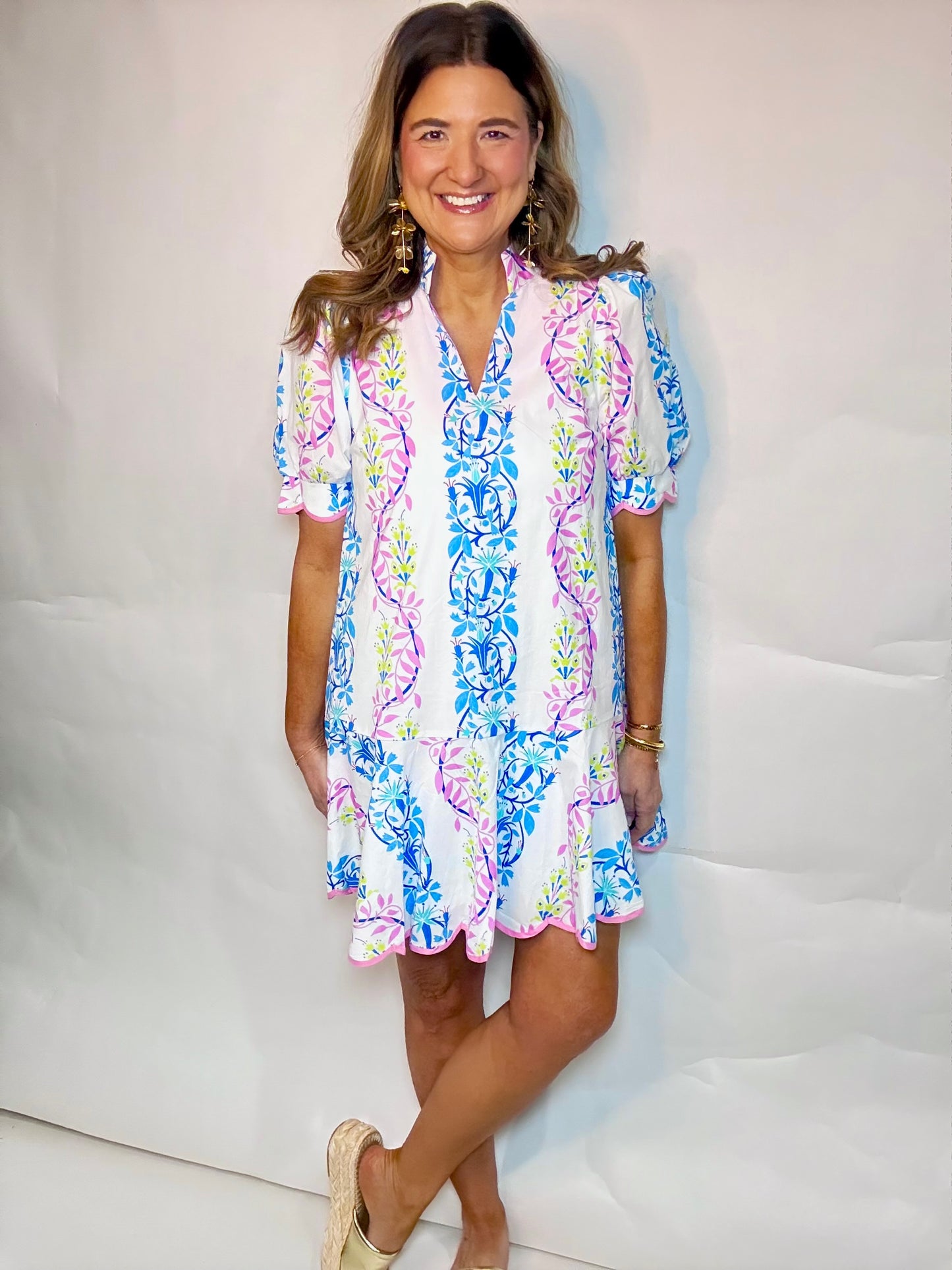 The Pastel Floral Mini Dress