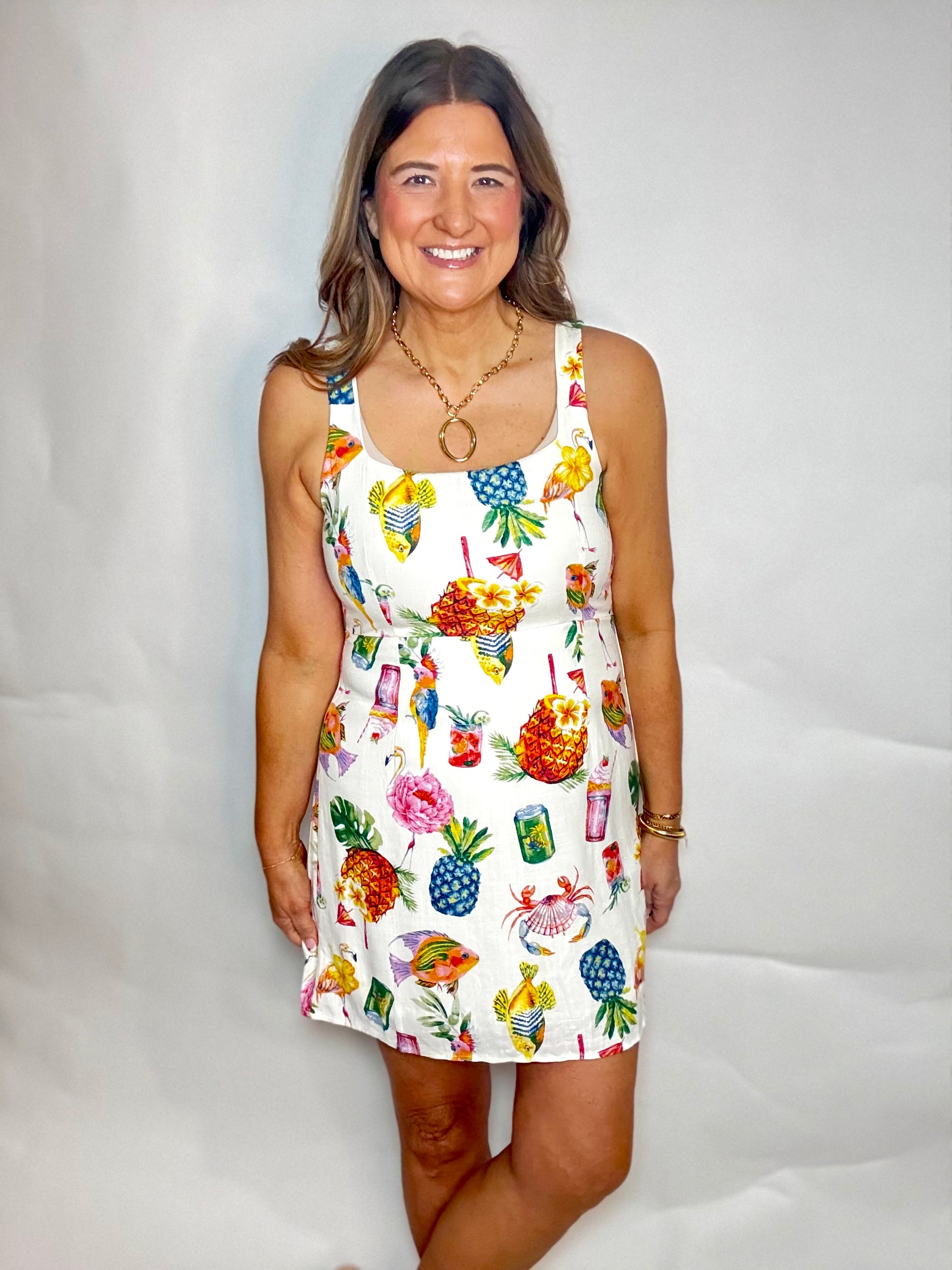 The Screaming Summer Mini Dress - Triple Charm Boutique