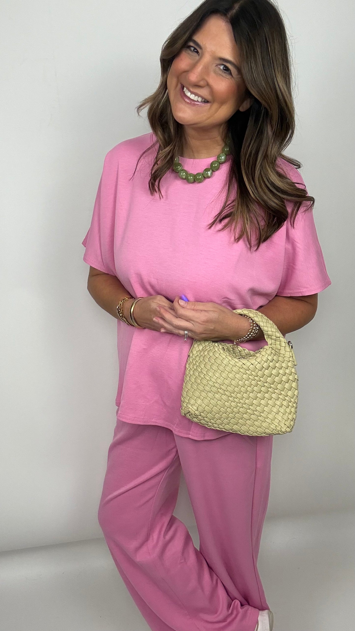 The Pink Scuba Pants Set