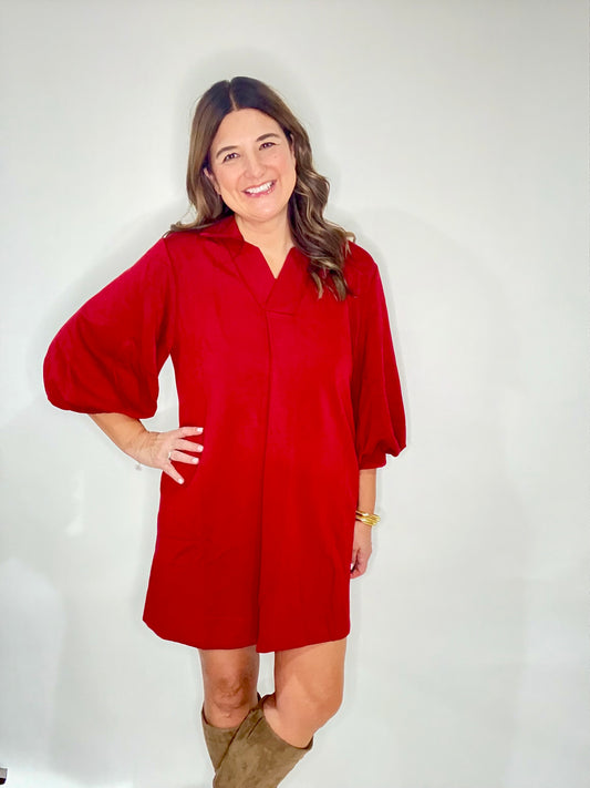 The Cherry Red Dress - Triple Charm Boutique