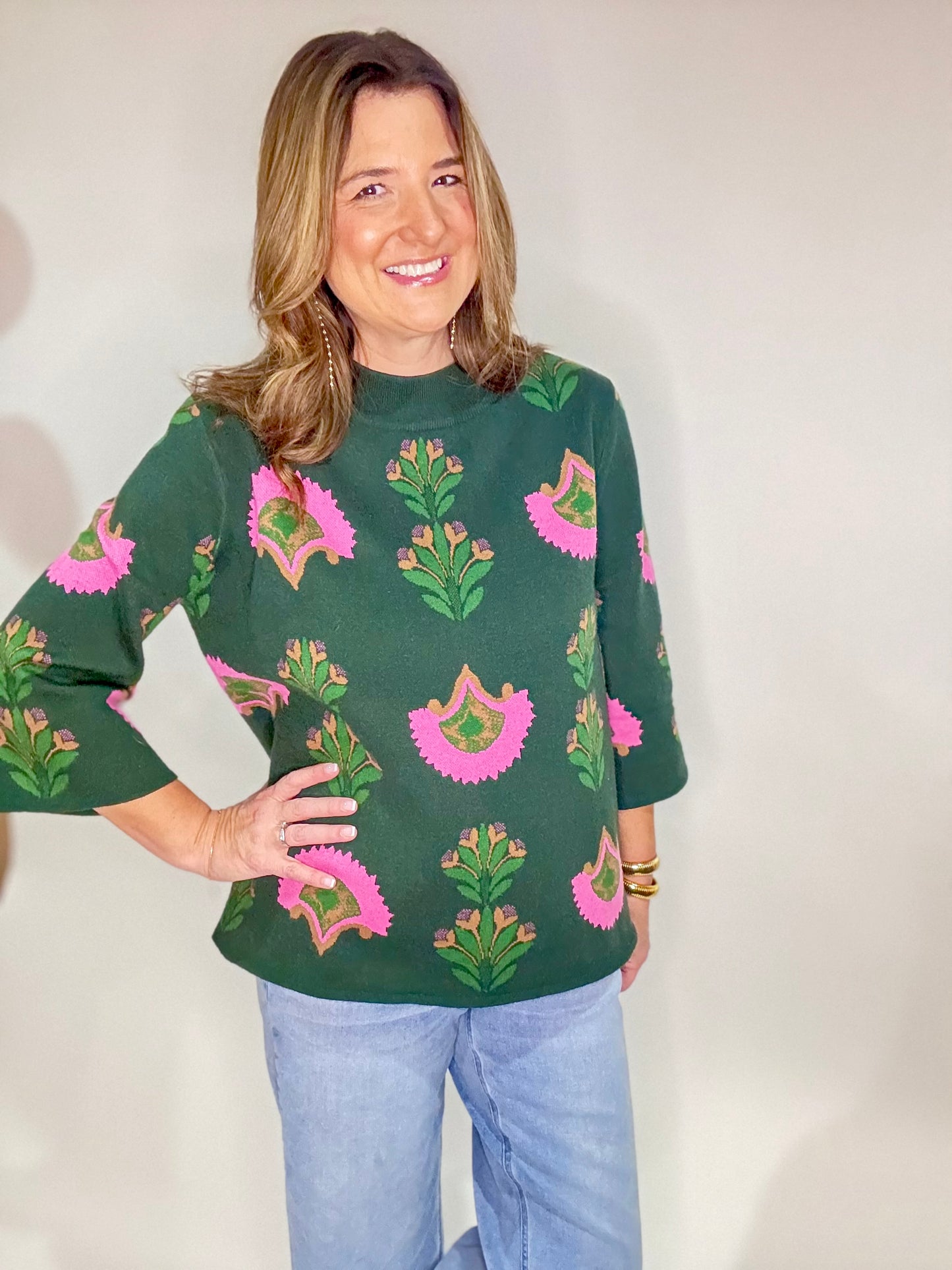 The Bold Blooms Sweater