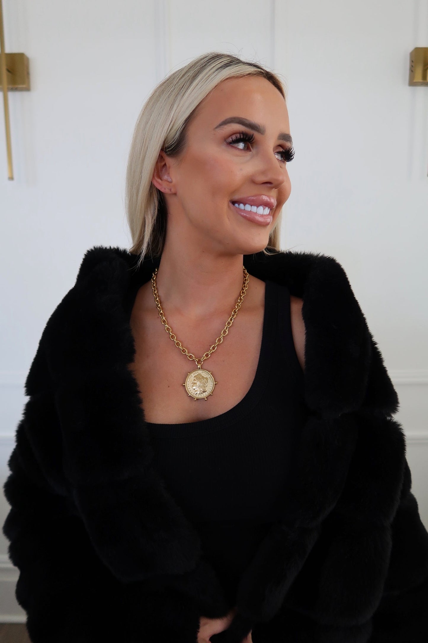 GOLD COIN NECKLACE - Triple Charm Boutique