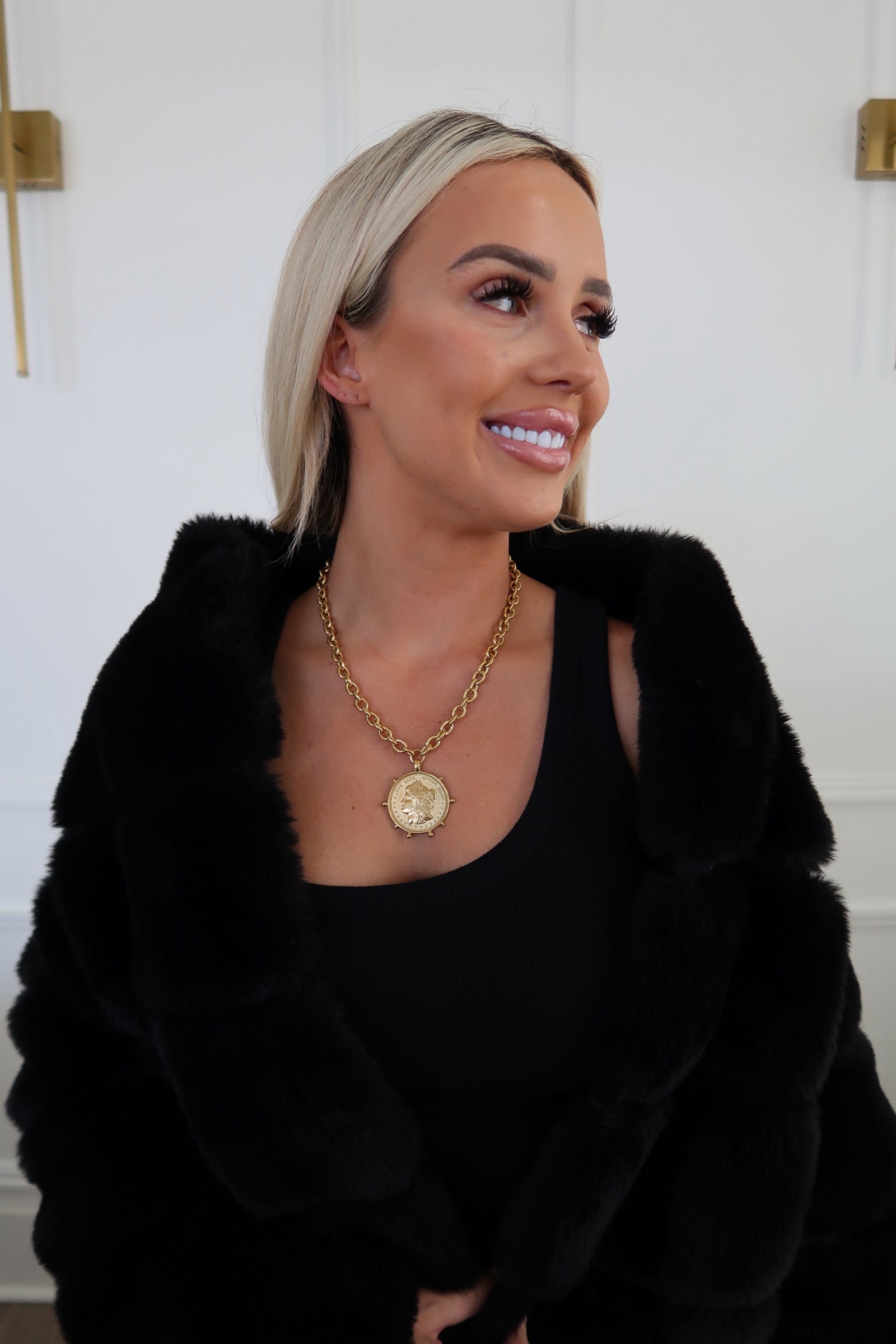 GOLD COIN NECKLACE - Triple Charm Boutique