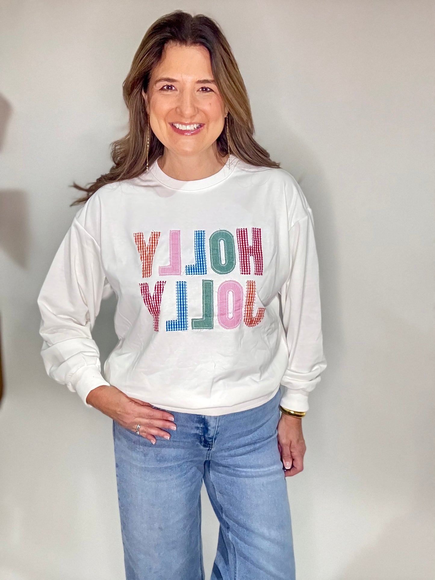 The Holly Jolly Gingham Sweatshirt