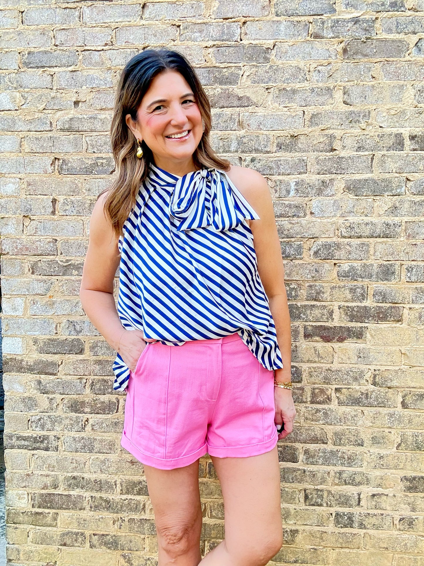 The Nautical Bow Tie Top