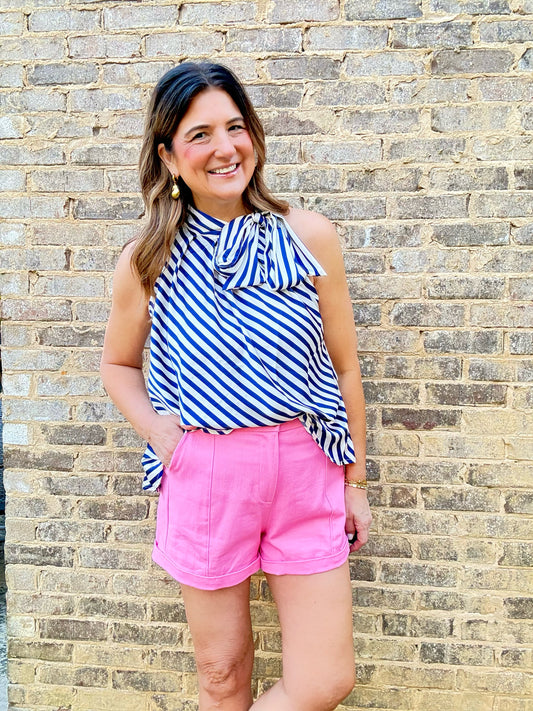The Nautical Bow Tie Top