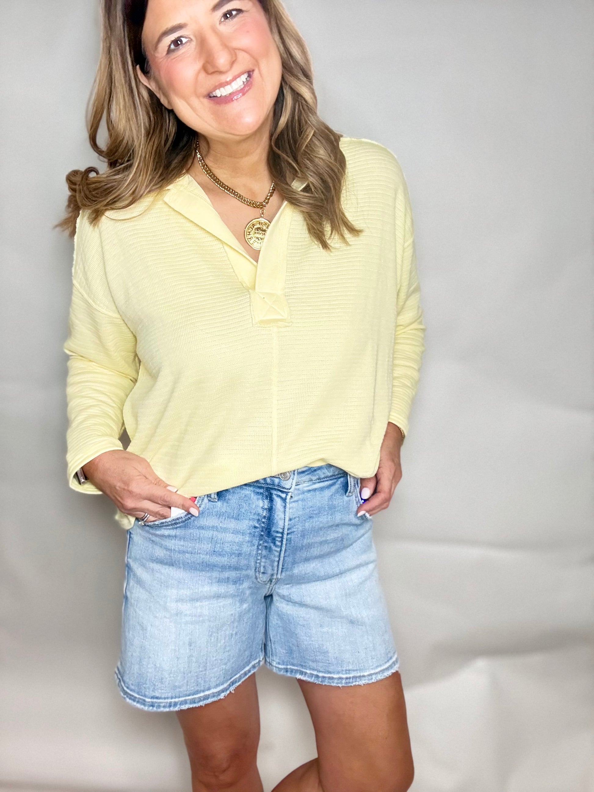 The Comfy Yellow Shirt - Triple Charm Boutique