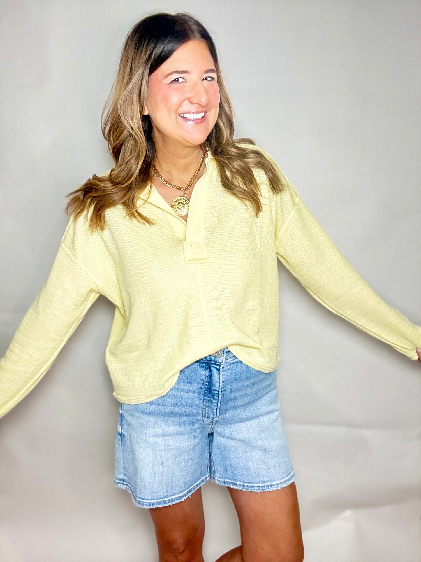 The Comfy Yellow Shirt - Triple Charm Boutique
