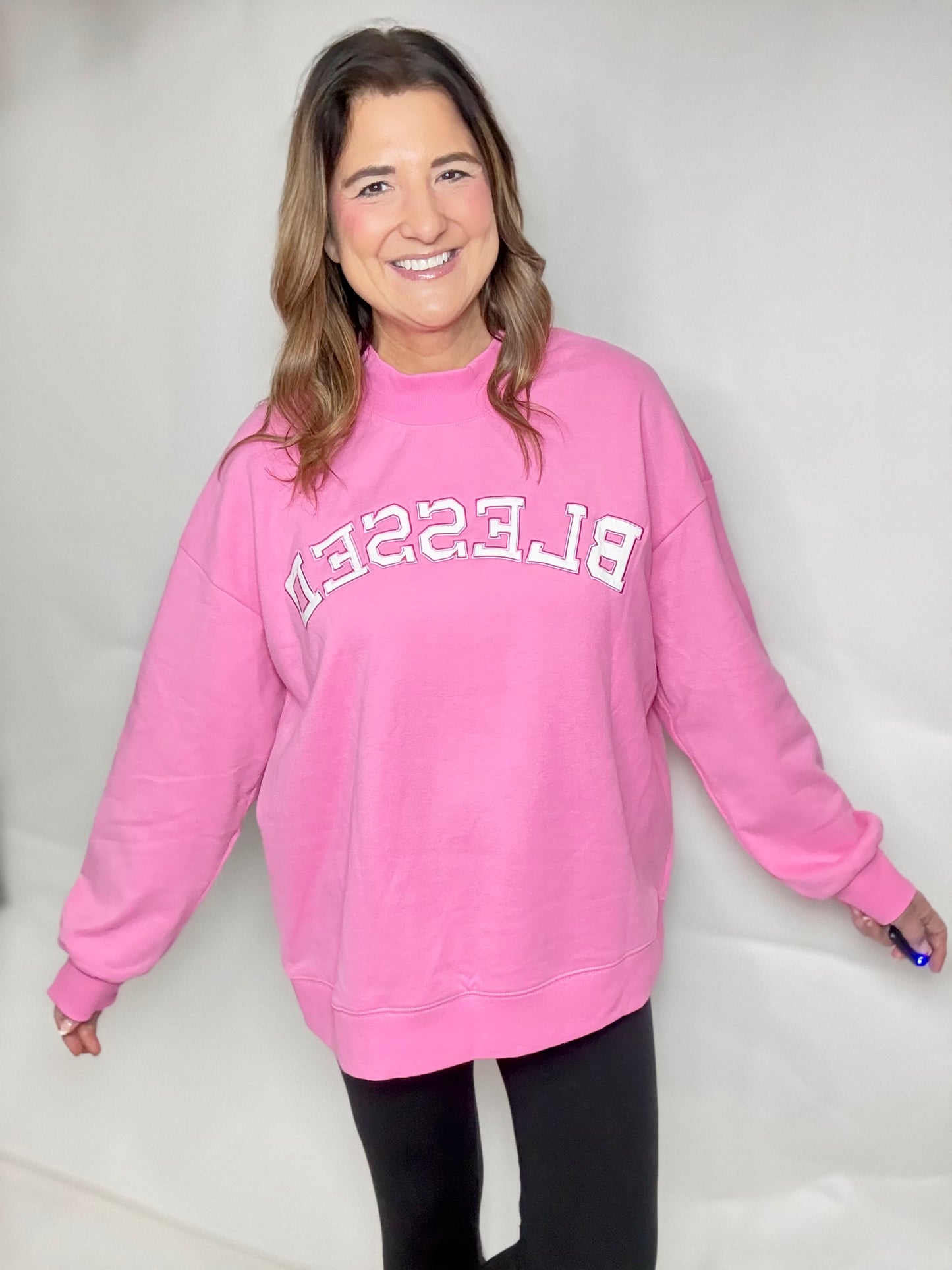 The Hot Pink Blessed Sweatshirt
