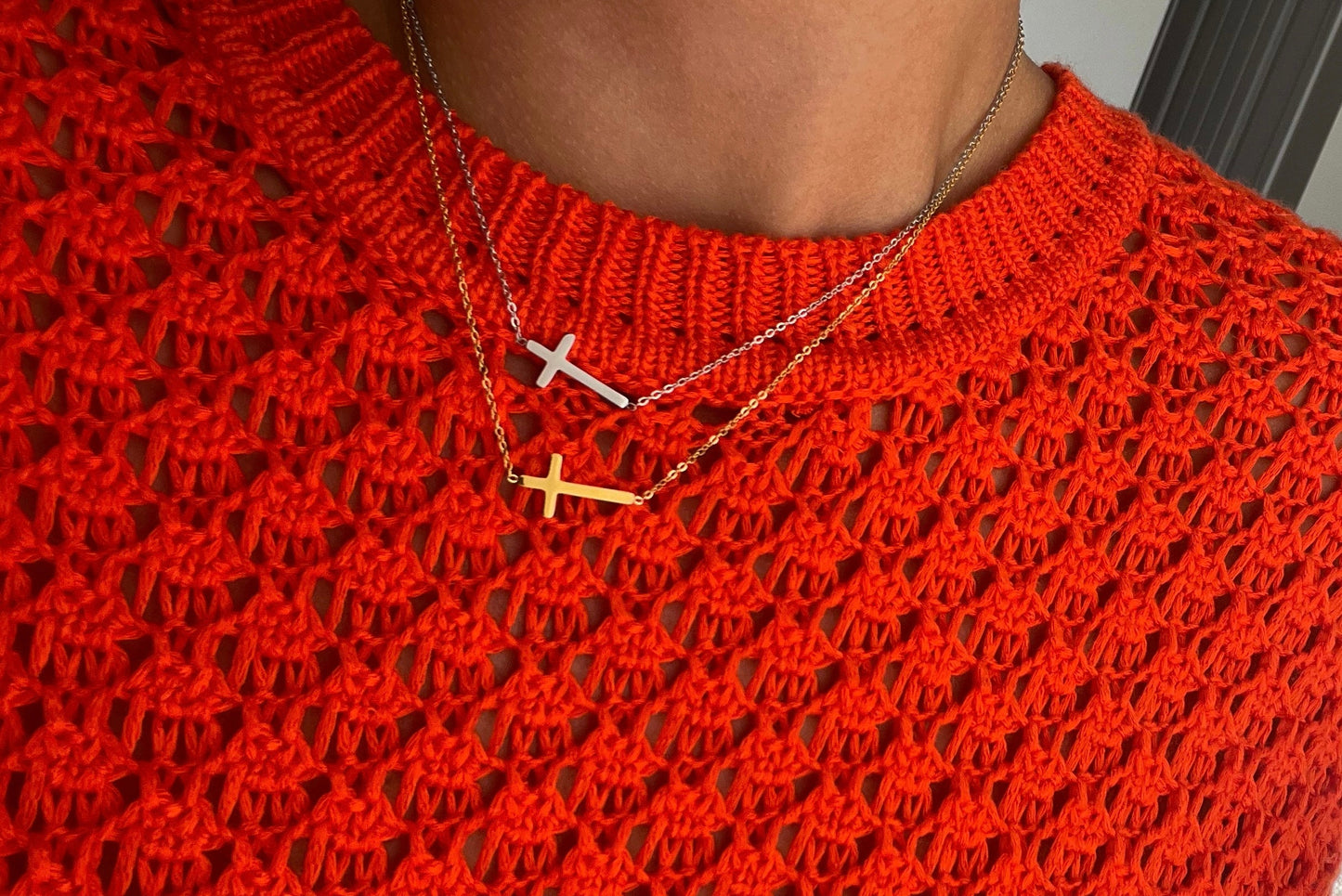 MEDIUM CROSS NECKLACE - Triple Charm Boutique