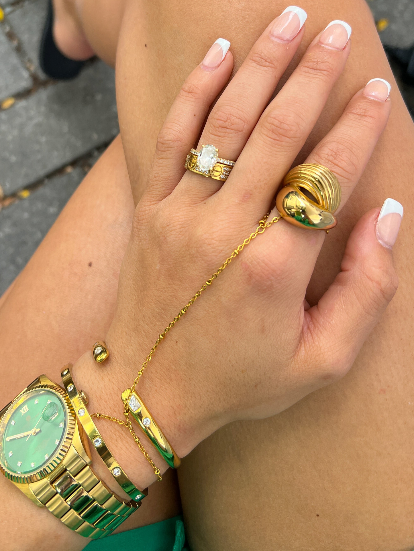 GOLD HAND CHAIN - Triple Charm Boutique