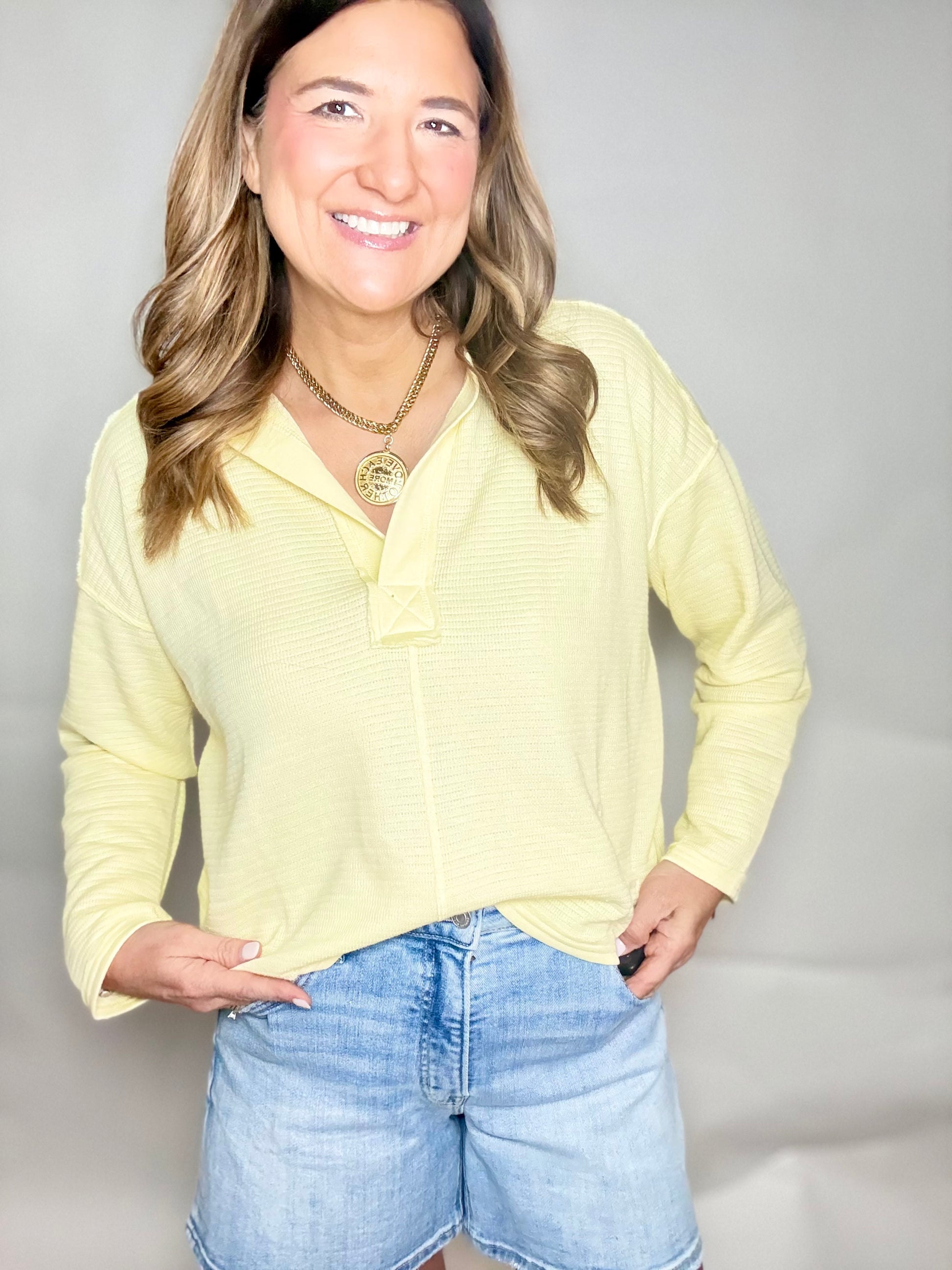The Comfy Yellow Shirt - Triple Charm Boutique