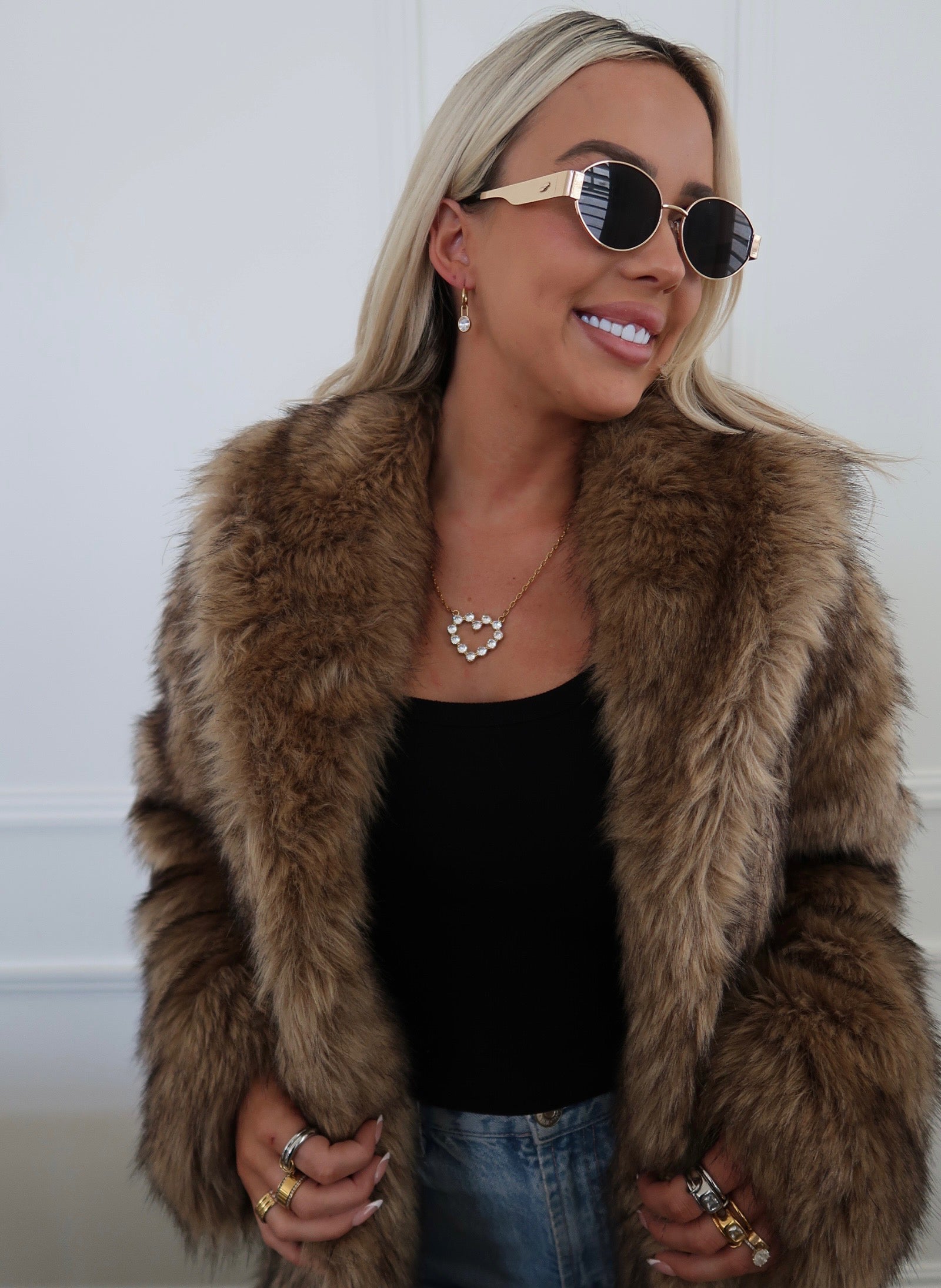 LARGE DIAMOND HEART NECKLACE ￼ - Triple Charm Boutique