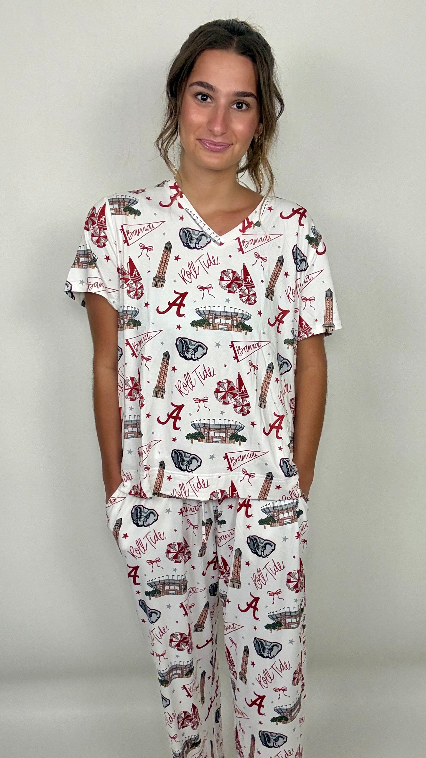 The Mary Square Alabama Pajama's Pants Set
