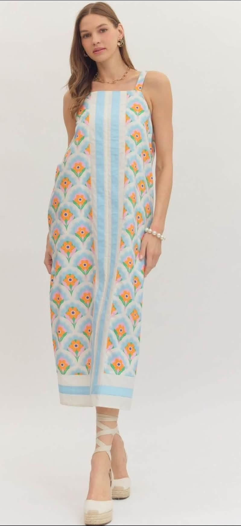 Crazy Daisy Blue Stripe Entro Midi