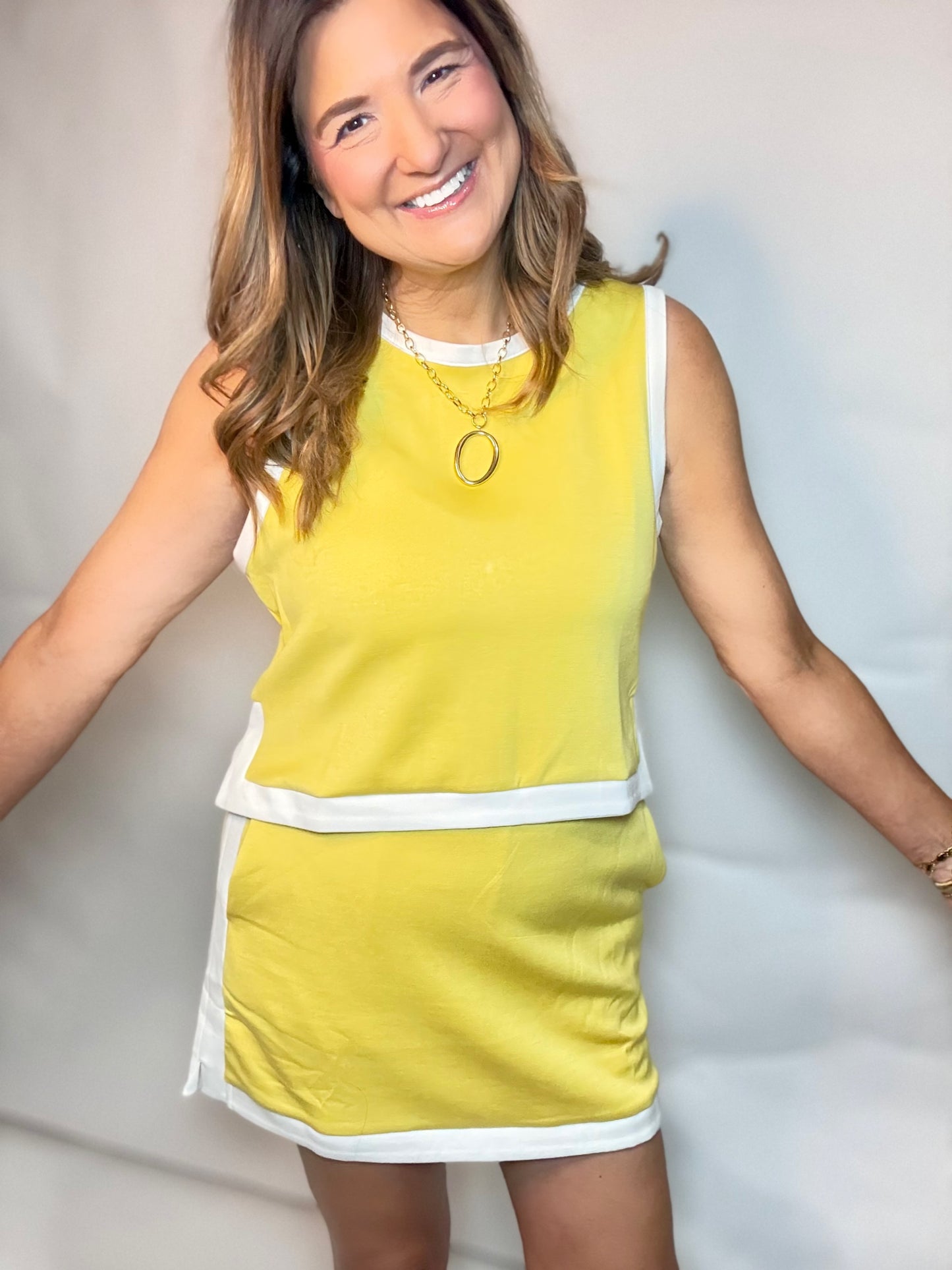 The Yellow Scuba Skort Set