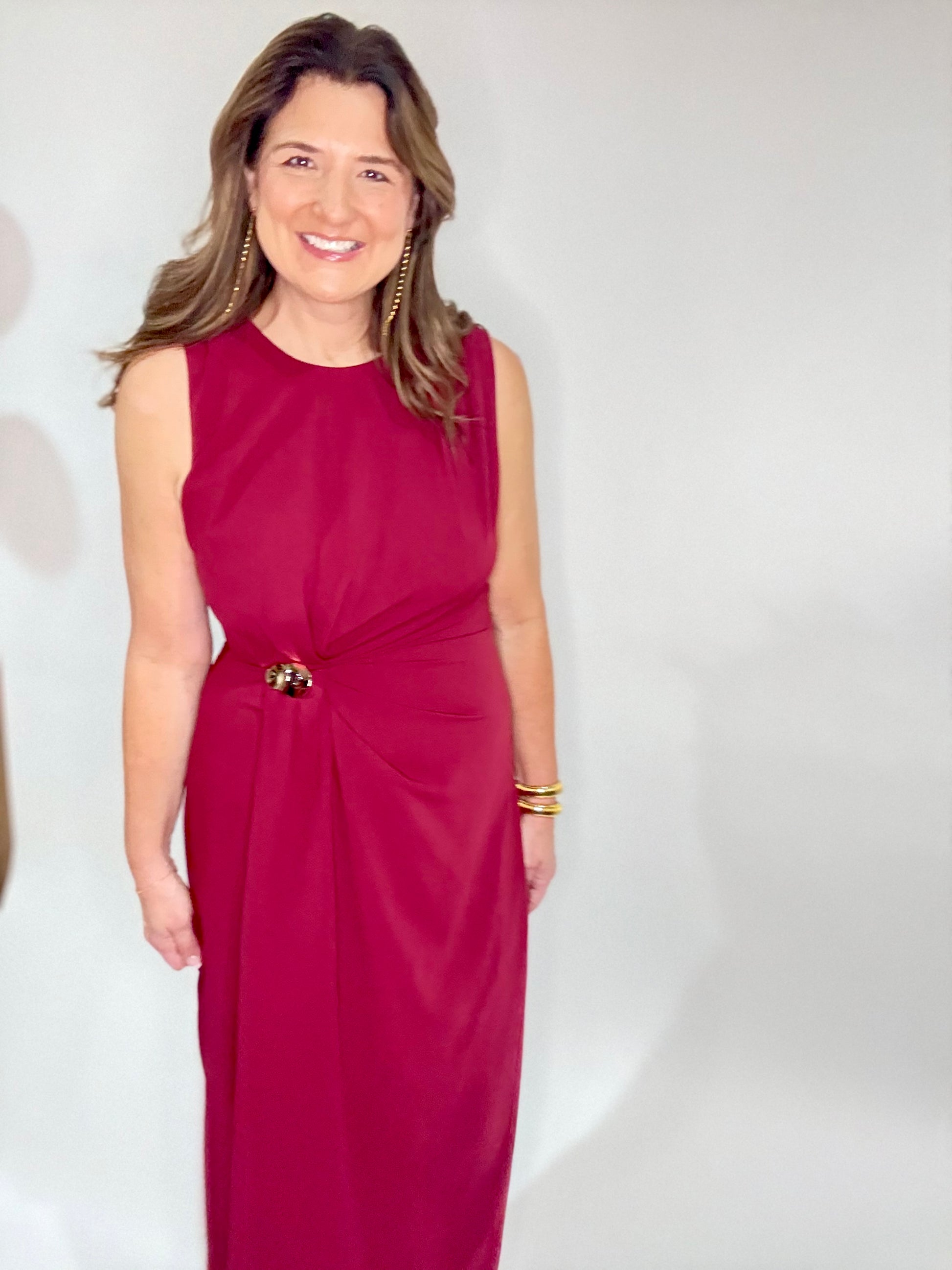 The Fancy Fitted Midi Dress - Triple Charm Boutique