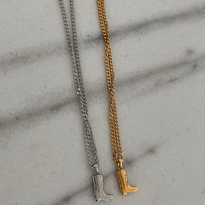 COWGIRL BOOT NECKLACE - Triple Charm Boutique