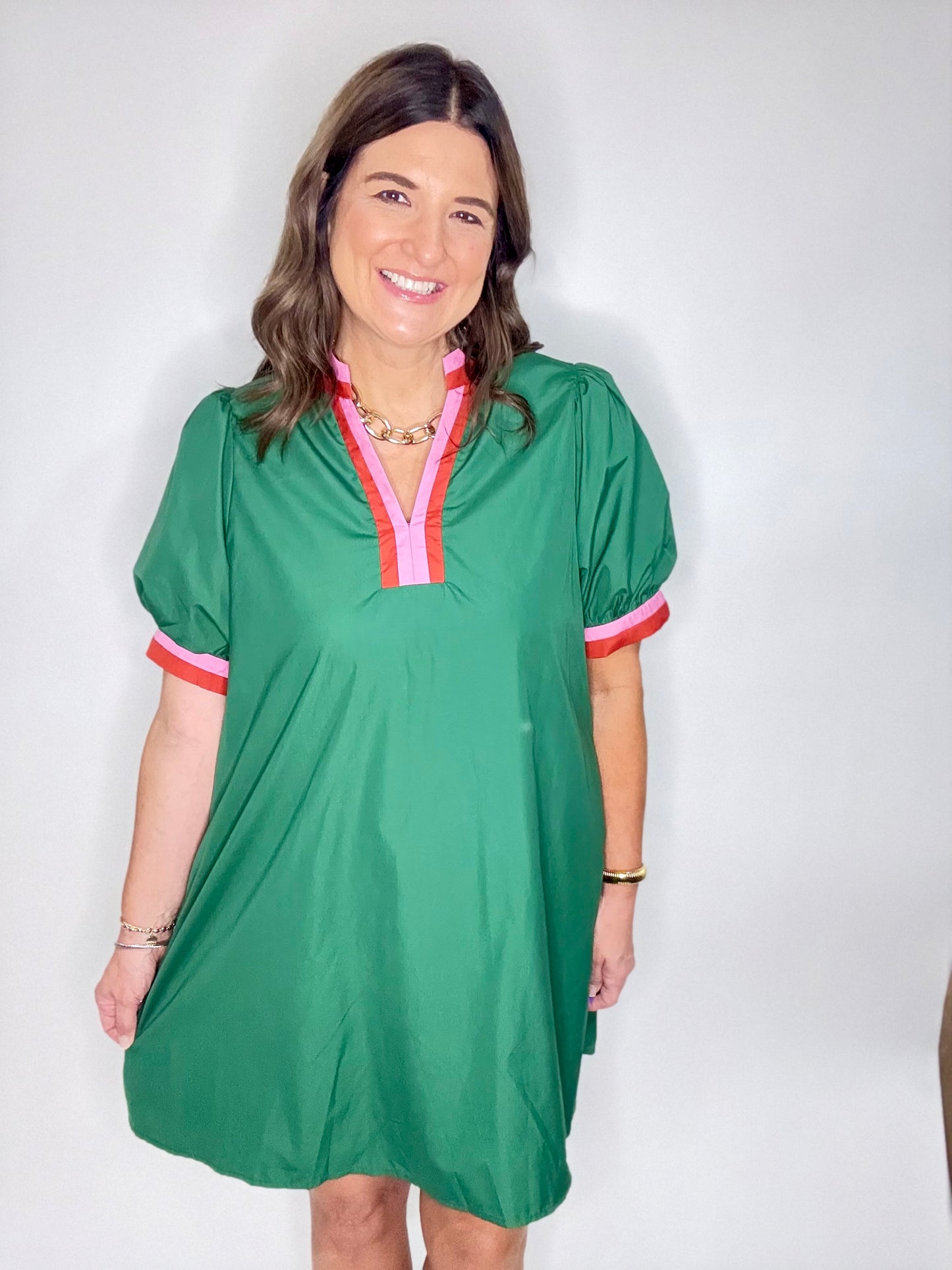 The Glenda Green Mini Dress