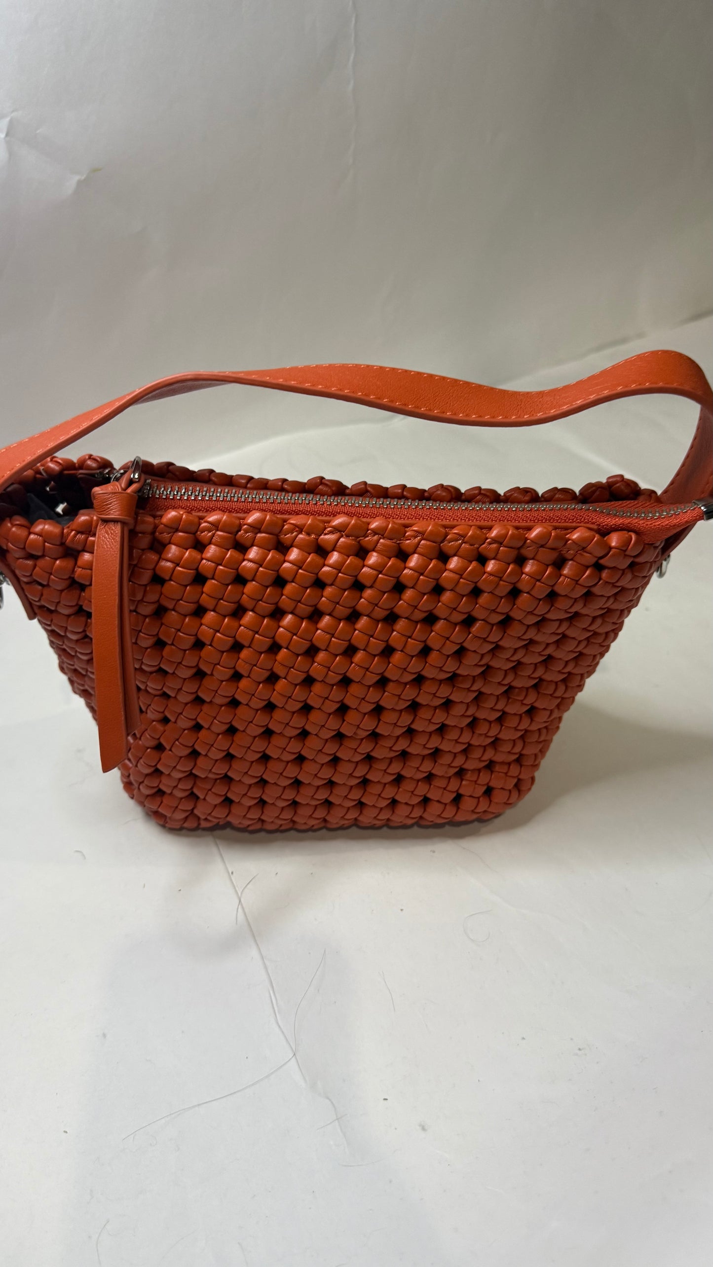 The Orange Braided Crossbody Purse