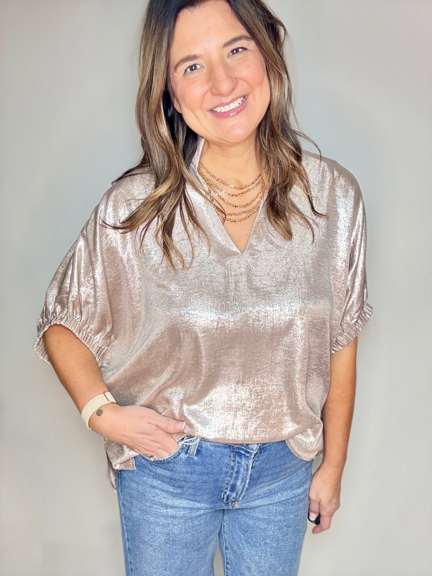 The Champagne  Dressy Top