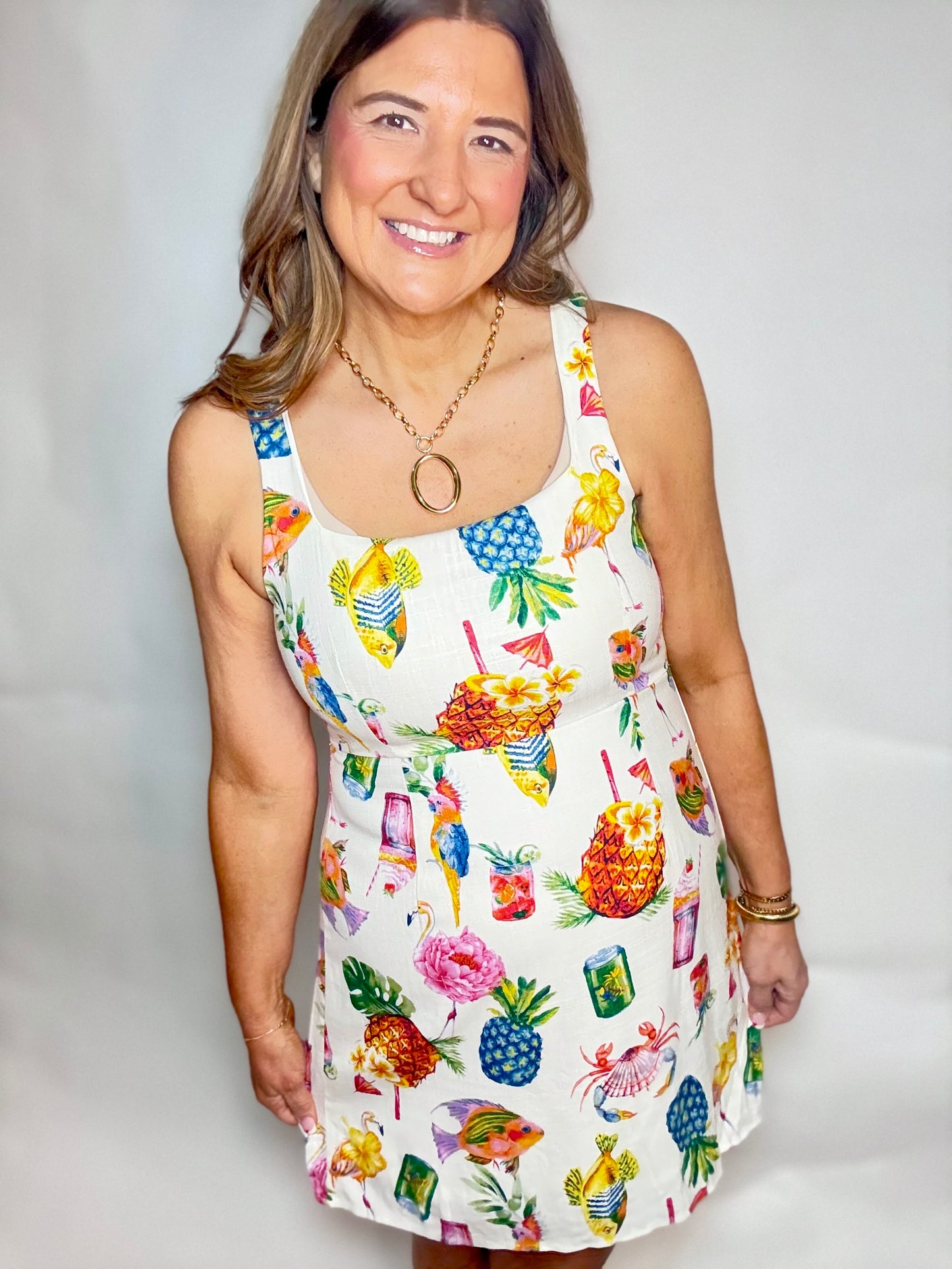 The Screaming Summer Mini Dress - Triple Charm Boutique