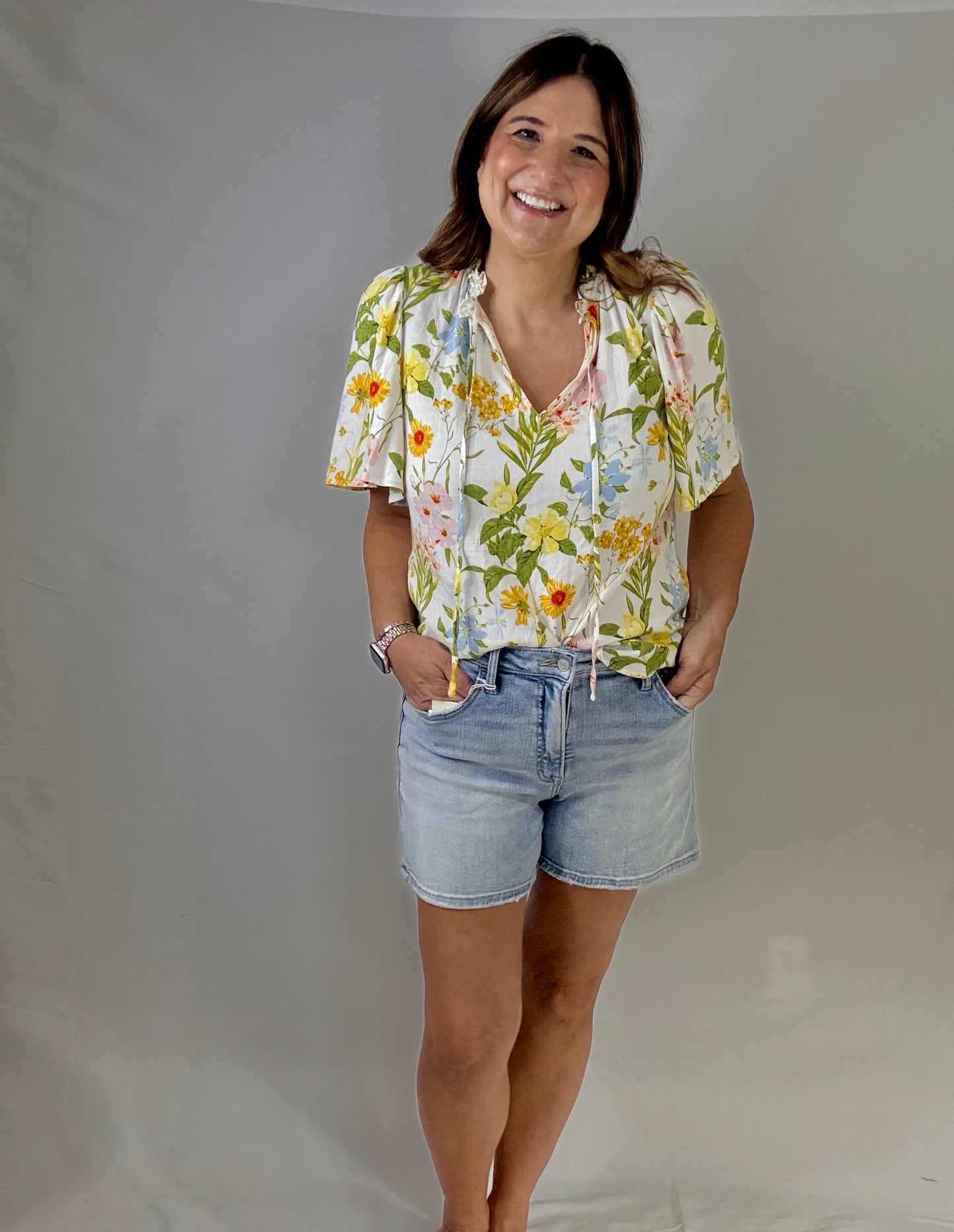 The White Floral Dress Top - Triple Charm Boutique