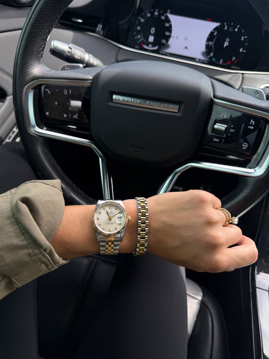 TWO TONED WATCH BAND BRACELET - Triple Charm Boutique
