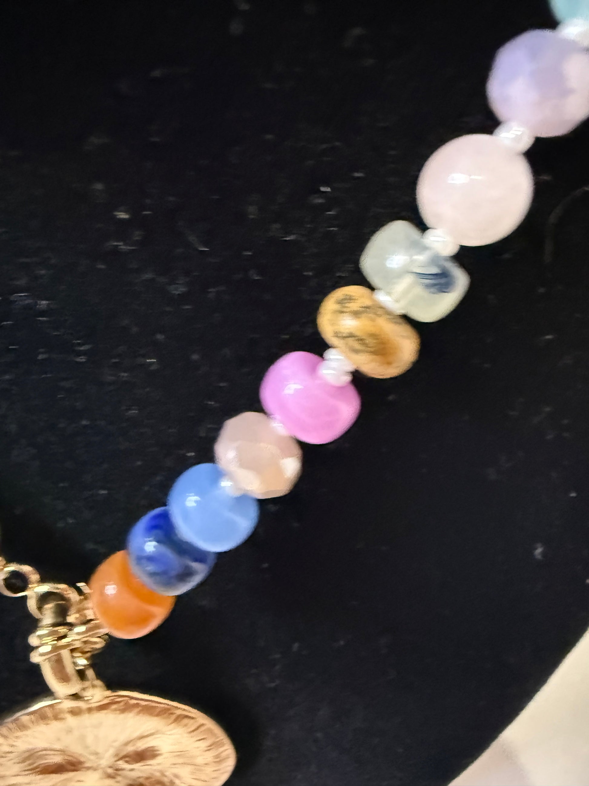 Butterfly Gold Charm Multi Stone Necklace - Triple Charm Boutique