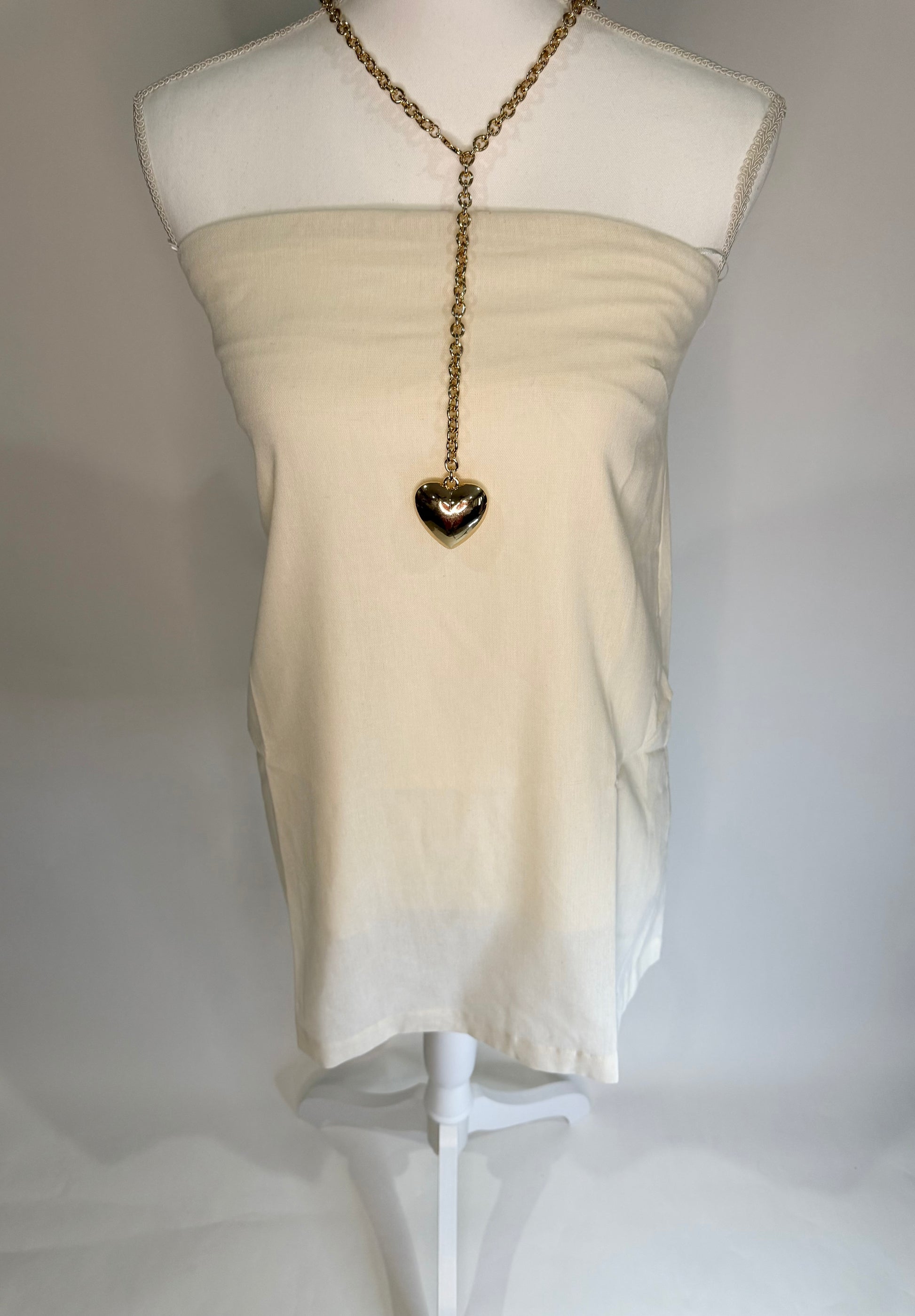 Chunky Gold Heart Chain Necklace - Triple Charm Boutique