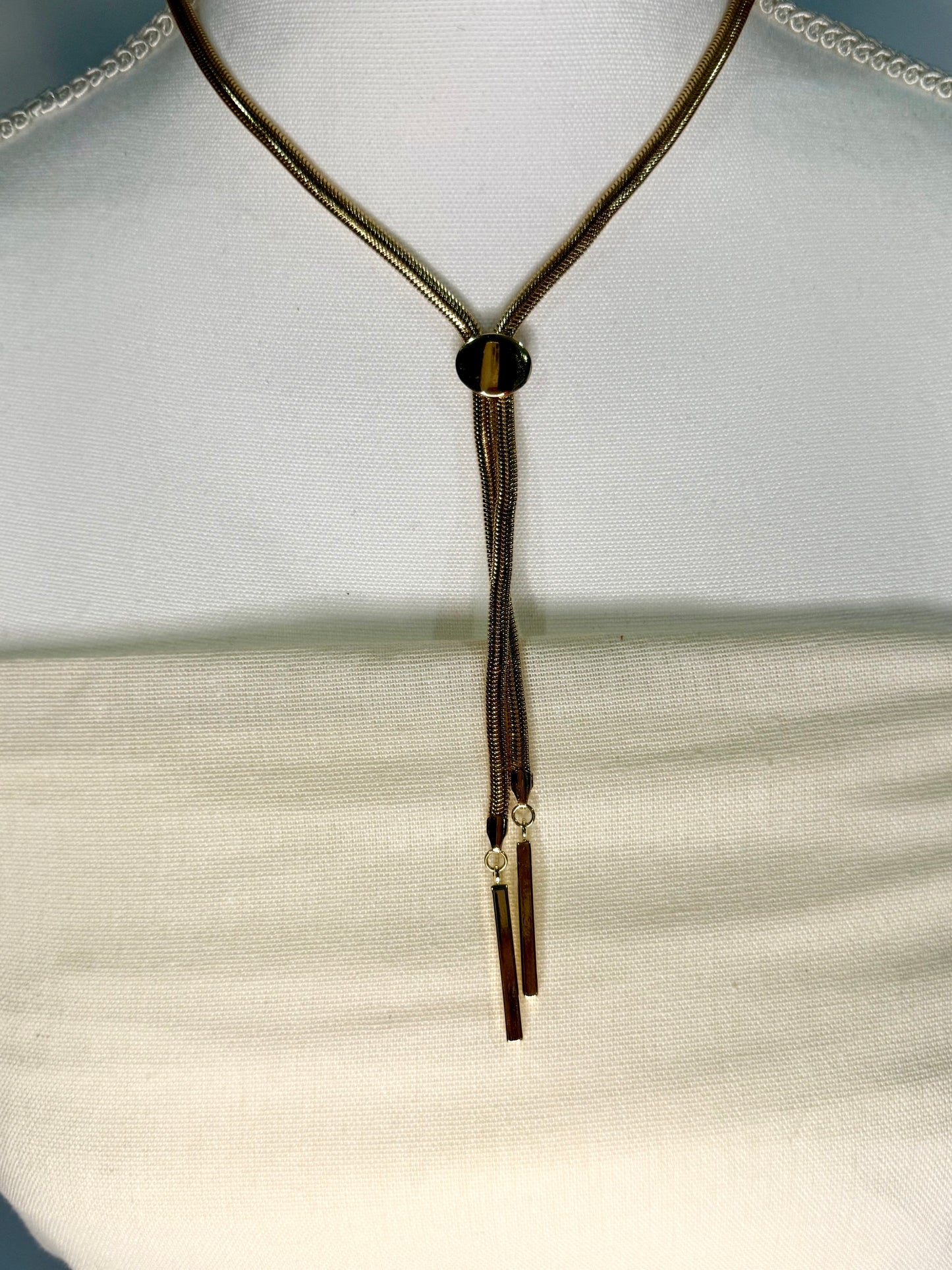 Long Gold Snake Necklace - Triple Charm Boutique