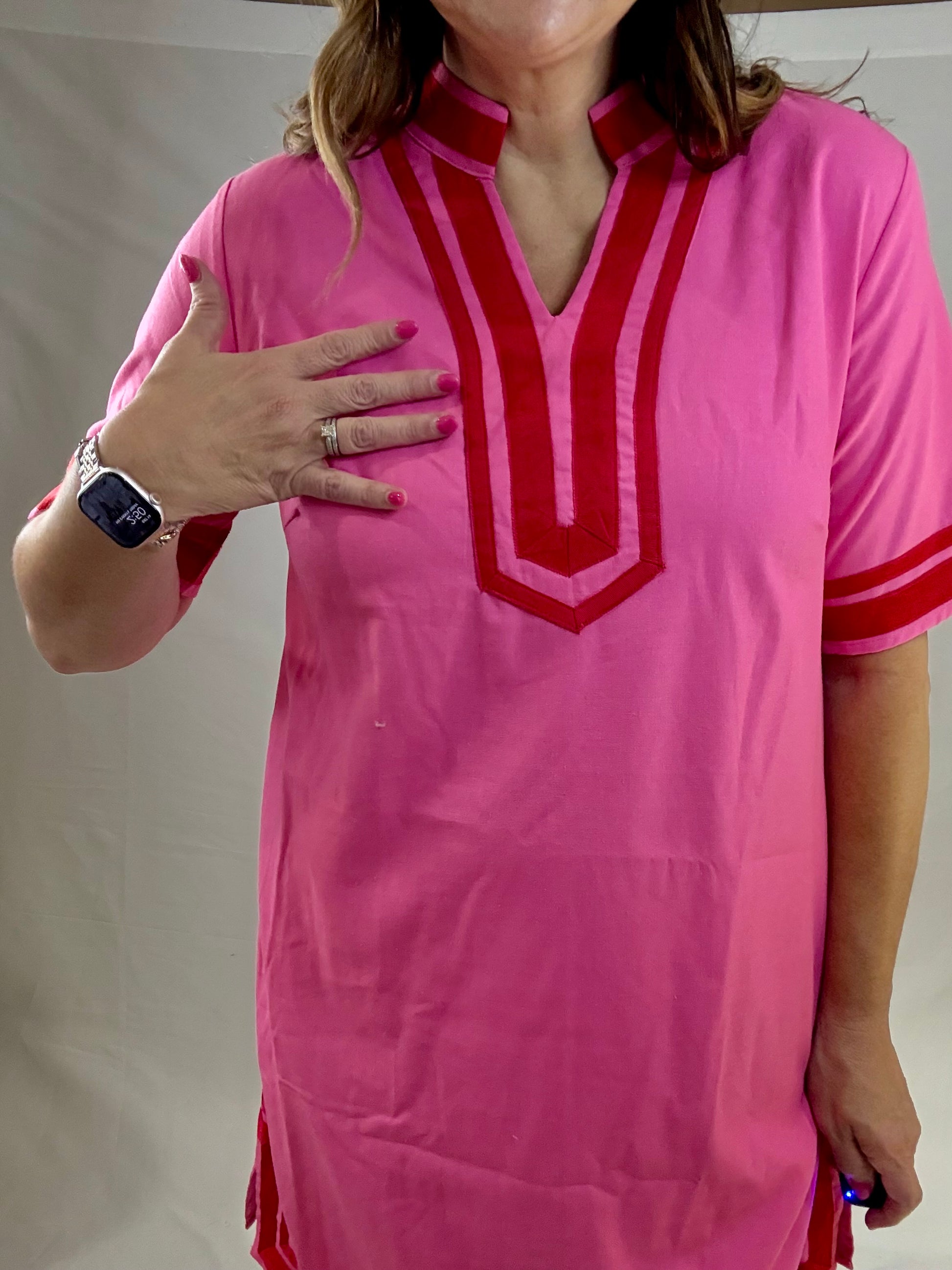 The Pretty in Pink Linen Dress - Triple Charm Boutique