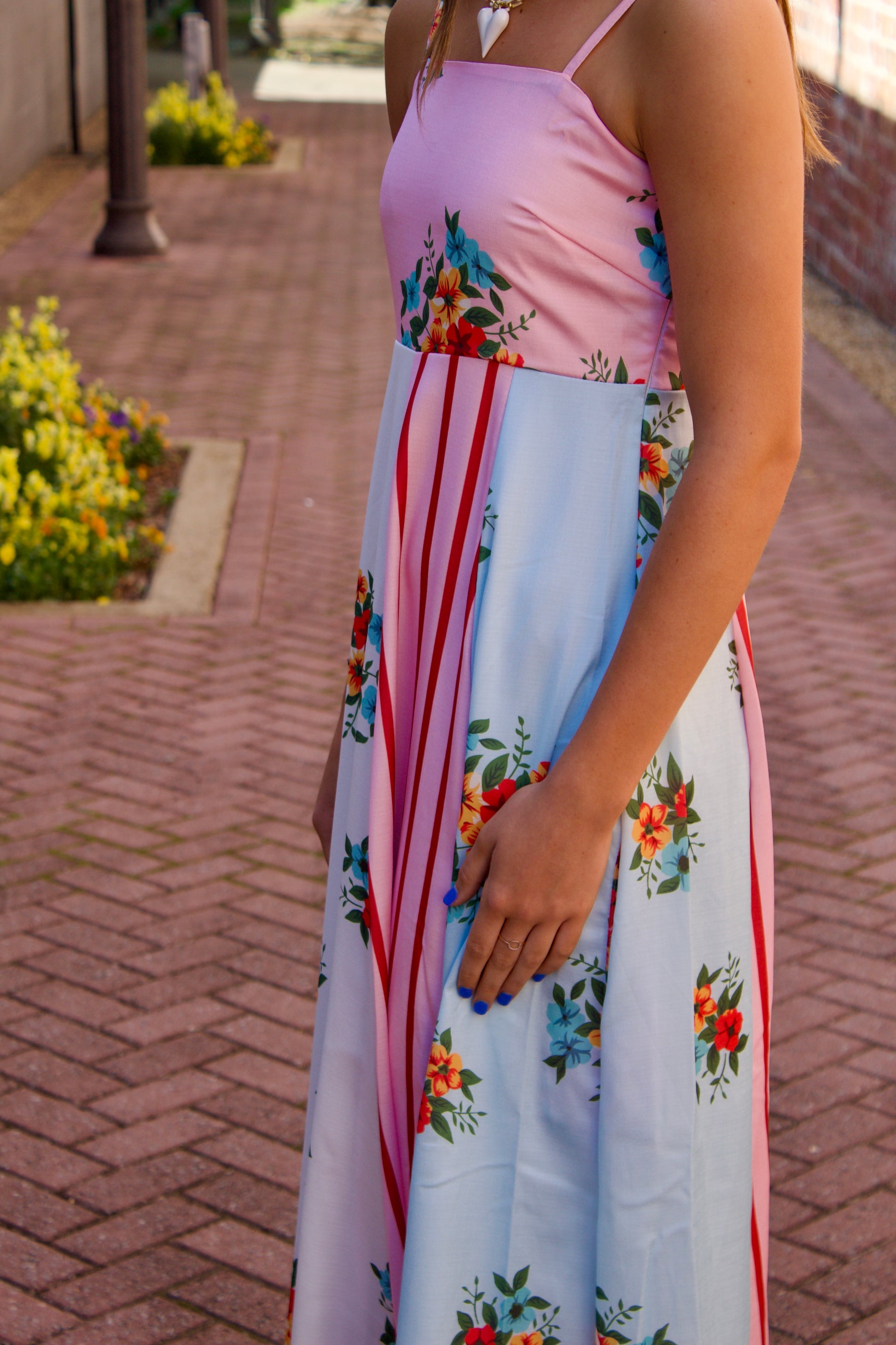 The Fancy Flower Maxi Dress - Triple Charm Boutique
