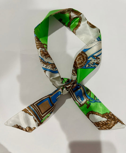 The Green Nautical Neck Scarf - Triple Charm Boutique