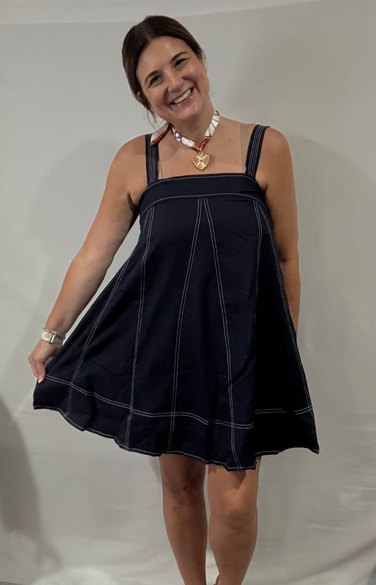 Navy Breeze Mini Dress