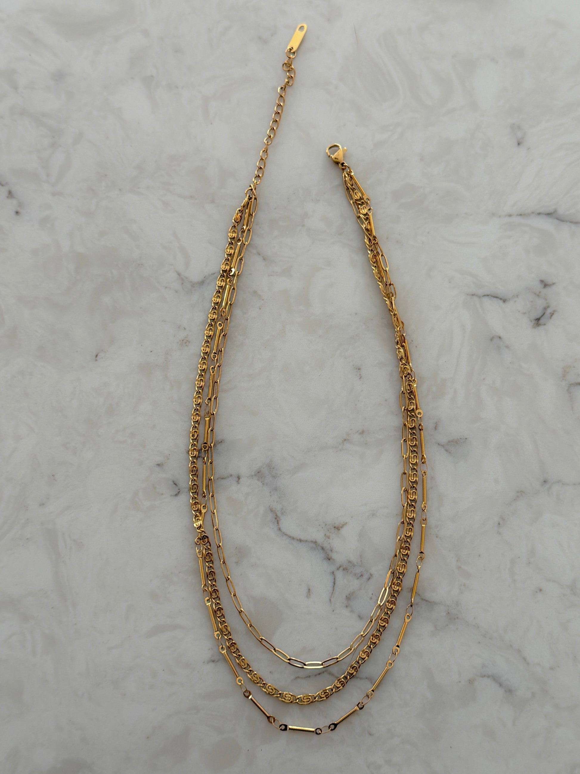 TRIPLE LAYERED NECKLACE - Triple Charm Boutique