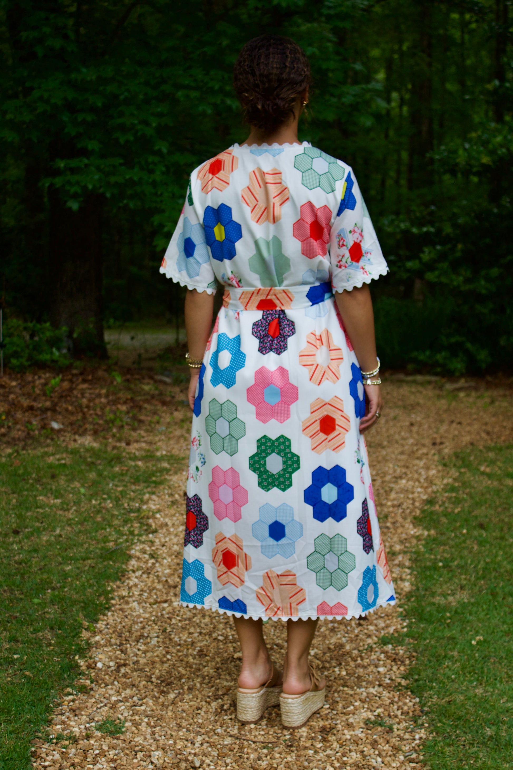 The Floral Patchwork Multi Dress - Triple Charm Boutique