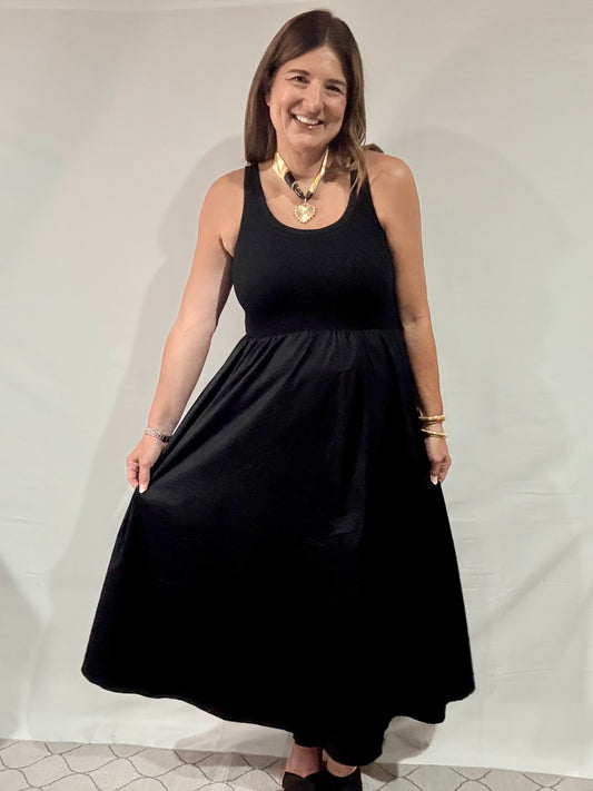 The Black Tank Midi Dress
