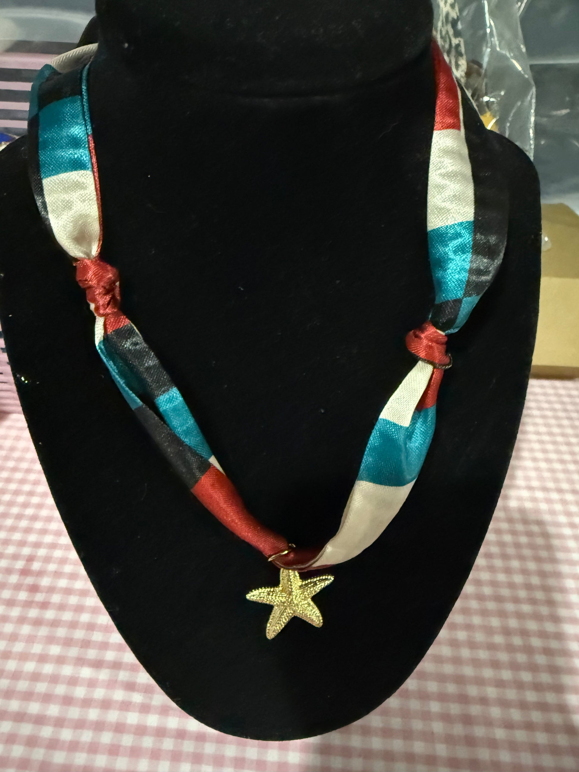 Star Fish Scarf Necklace - Triple Charm Boutique