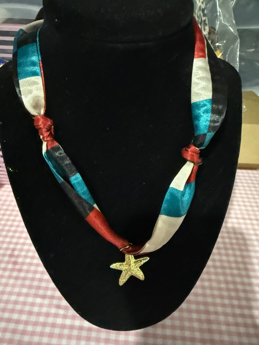Star Fish Scarf Necklace - Triple Charm Boutique