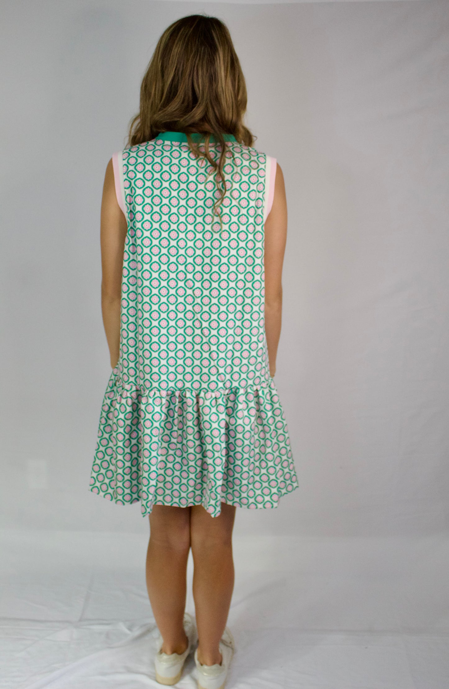 The  Perfect Pink  Flower Ruffle Dress