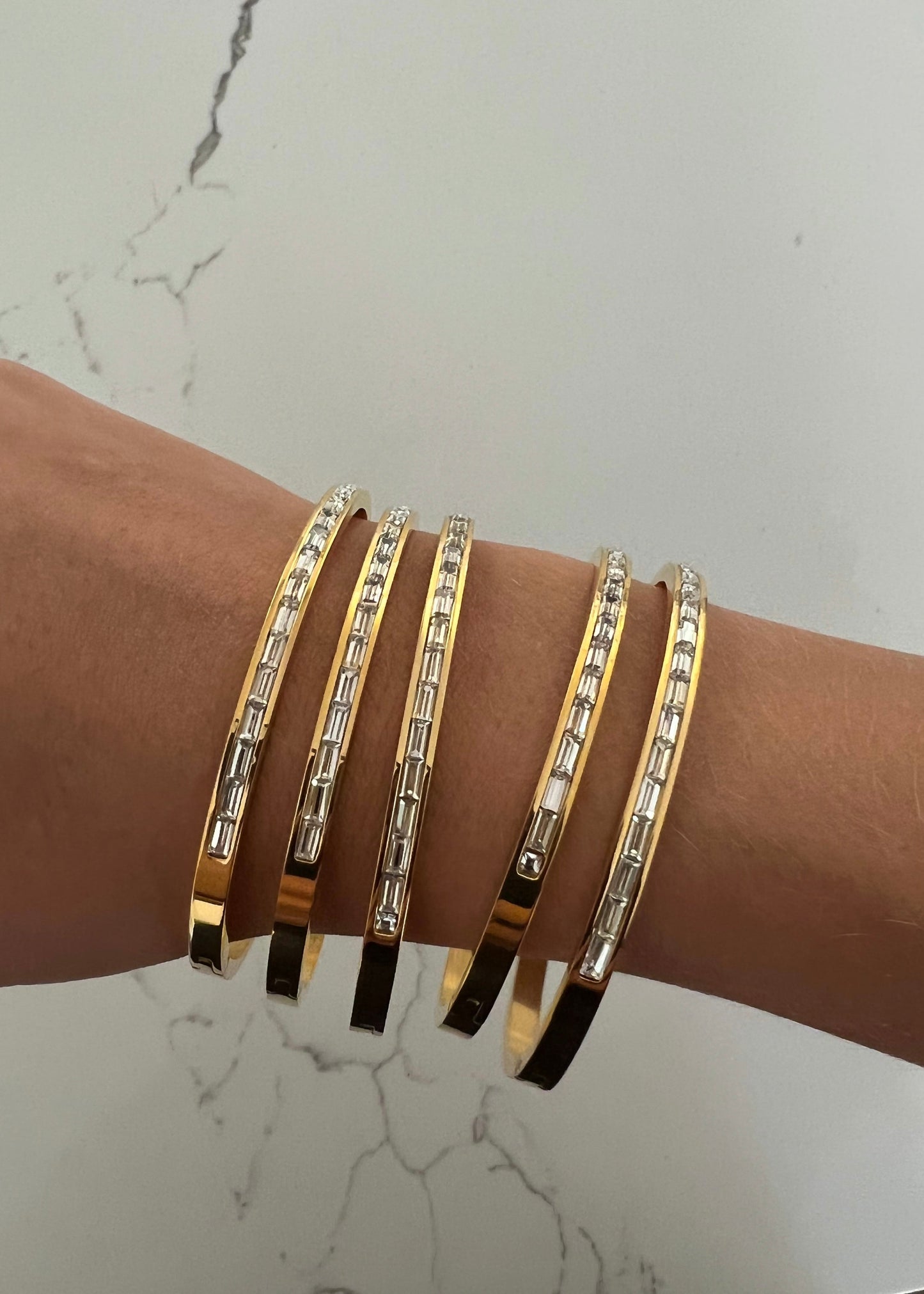 THE DAINTY DIAMOND BANGLE - Triple Charm Boutique