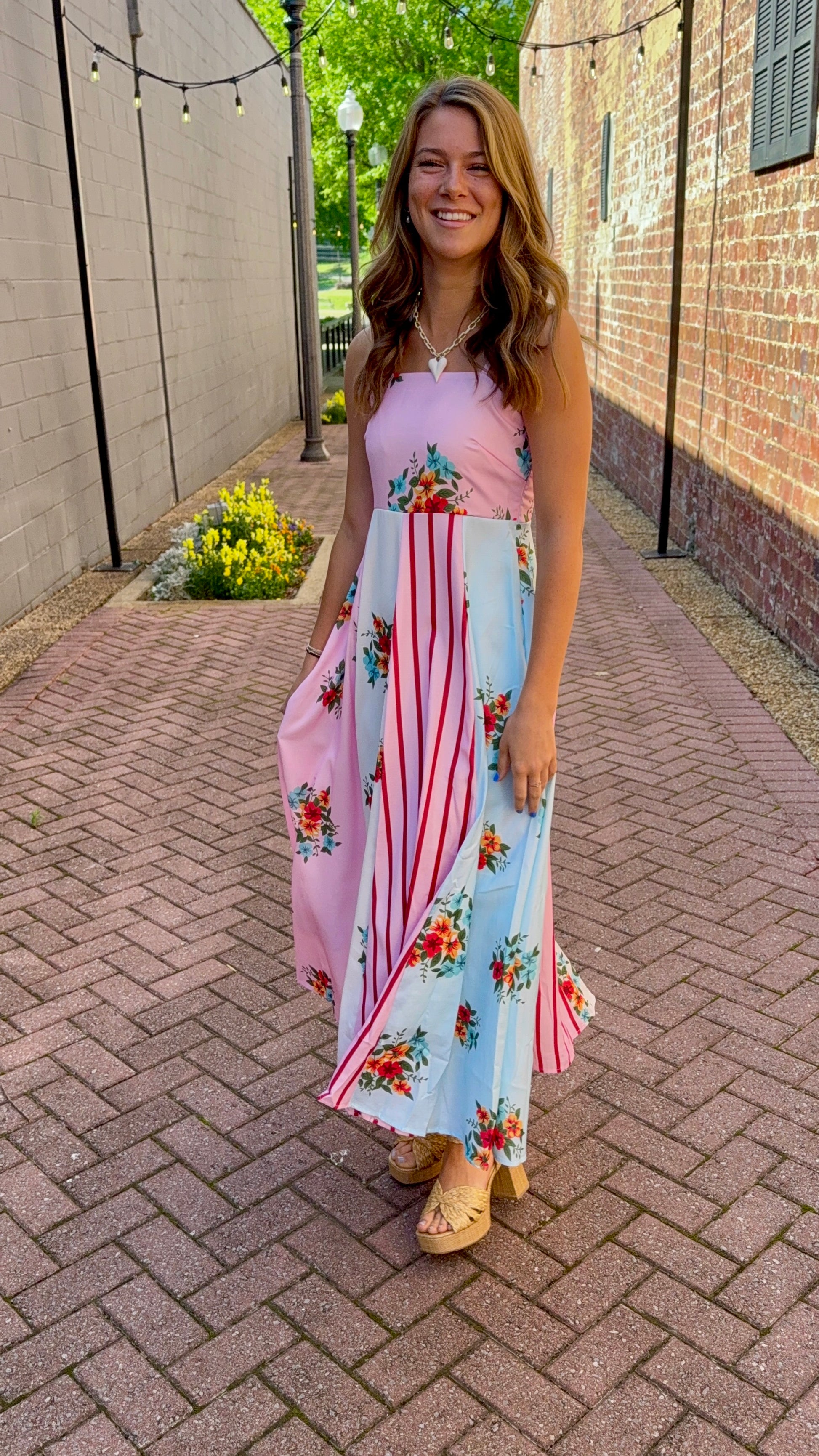 The Fancy Flower Maxi Dress - Triple Charm Boutique