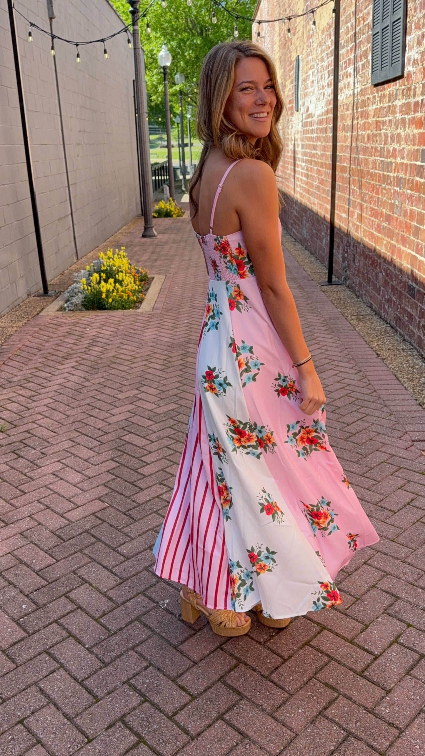 The Fancy Flower Maxi Dress - Triple Charm Boutique