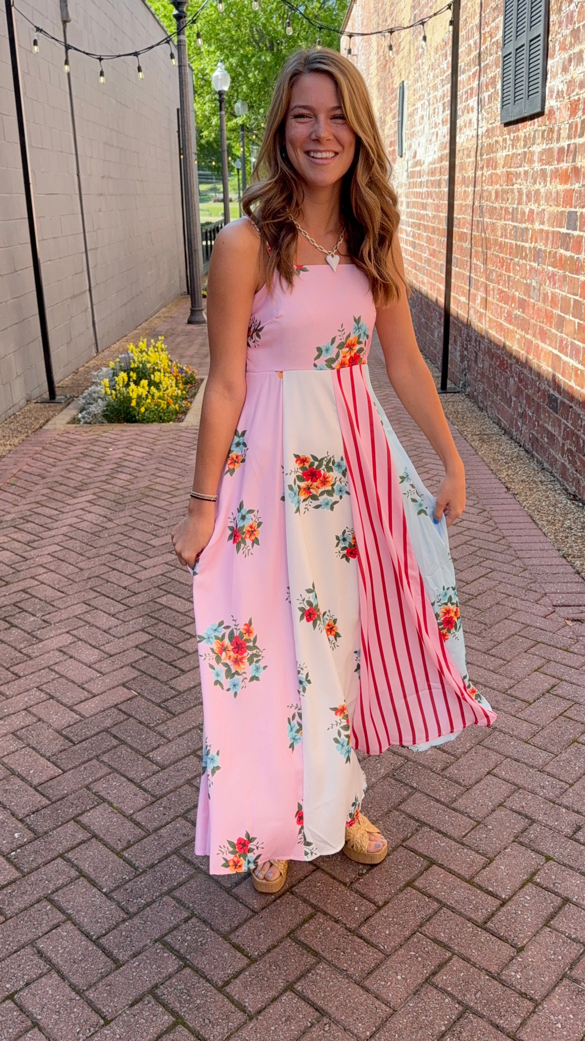 The Fancy Flower Maxi Dress - Triple Charm Boutique
