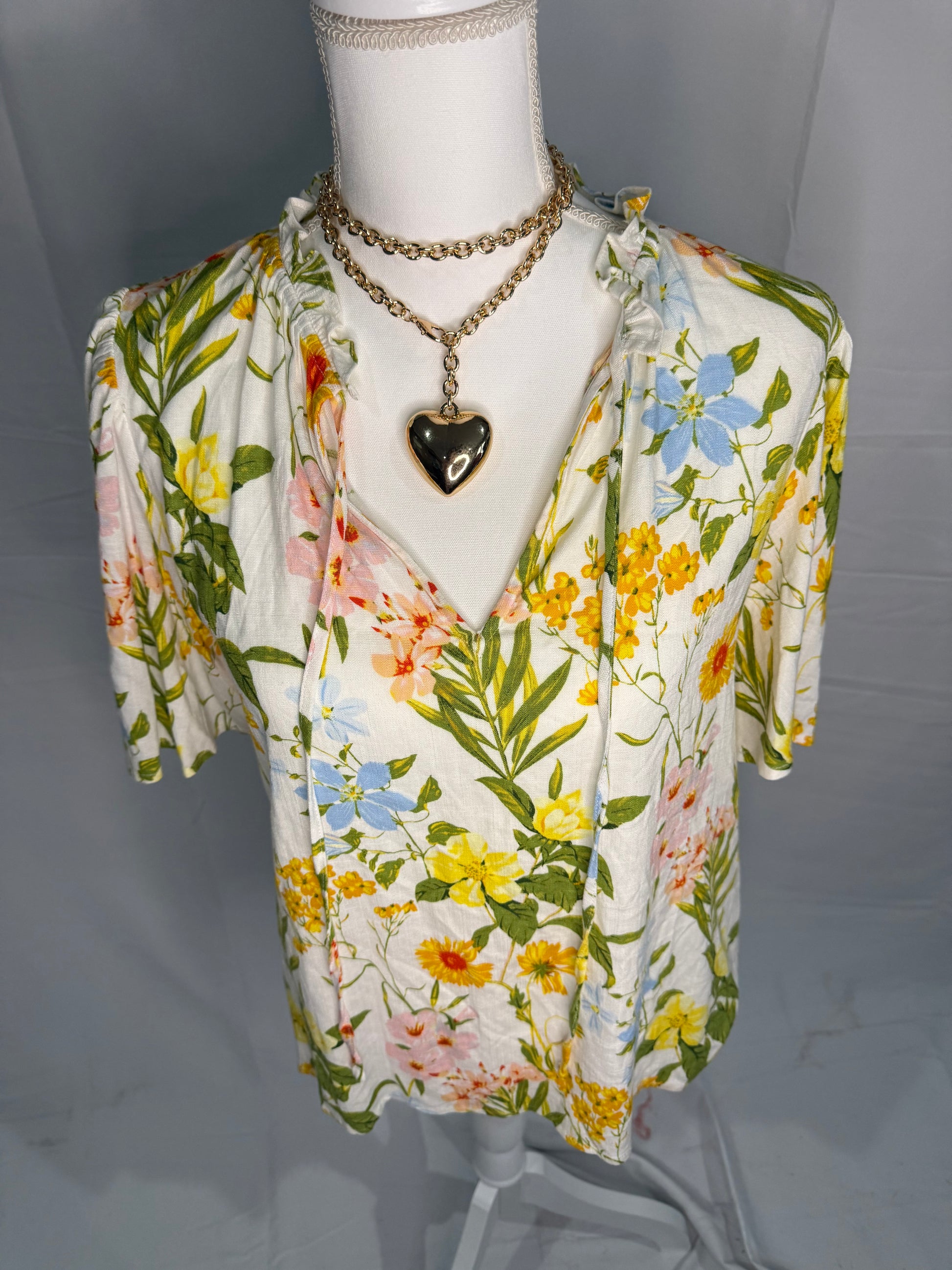 The White Floral Dress Top - Triple Charm Boutique