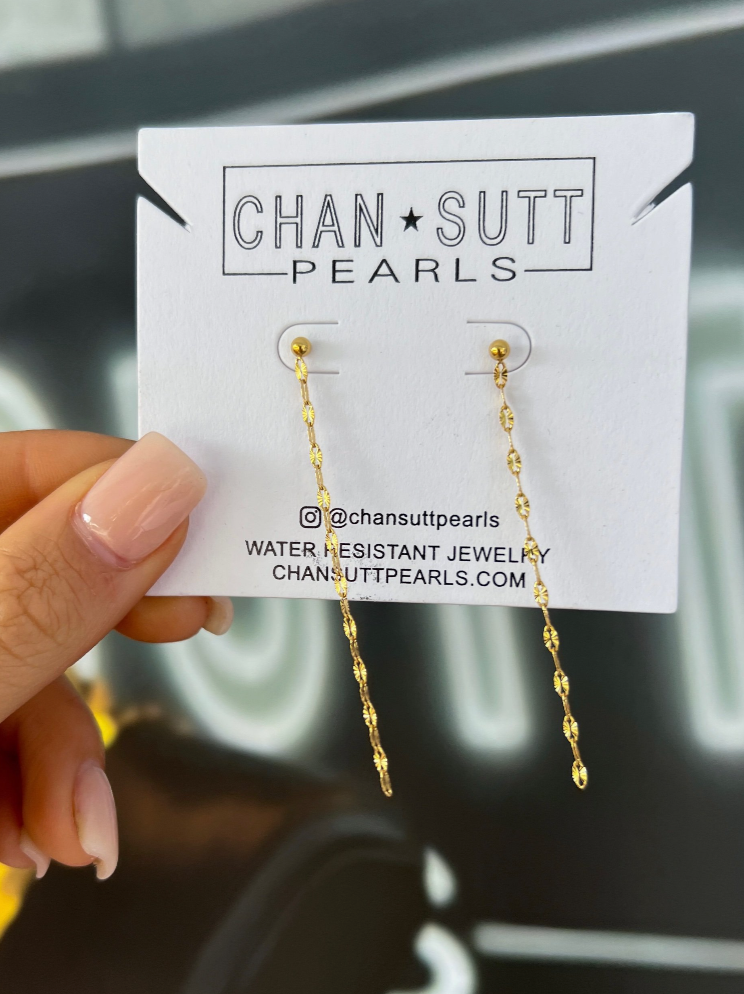 DAINTY CHAIN EARRINGS - Triple Charm Boutique