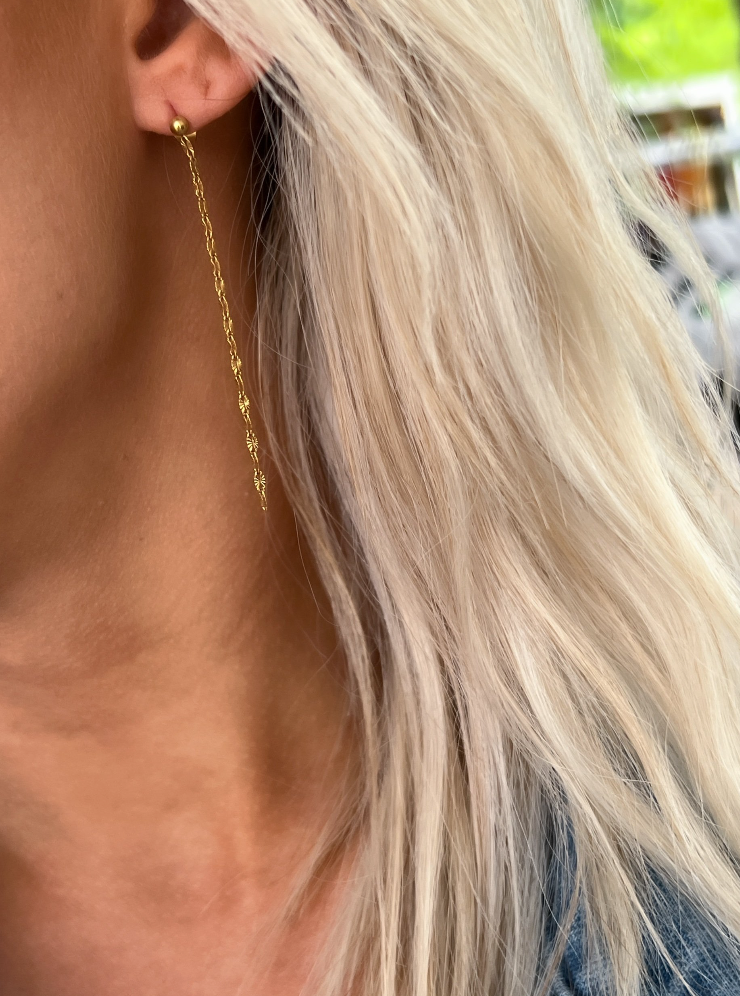 DAINTY CHAIN EARRINGS - Triple Charm Boutique